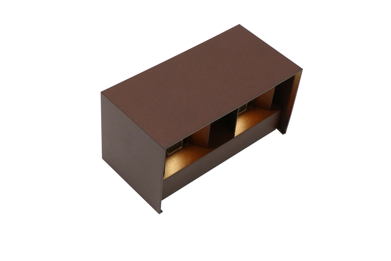 Moderne wandlamp corten, 4x3W, CCT, Aluminium, IP65