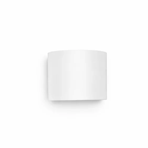 Moderne Ronde Wandlamp, Aluminium, Wit, 135x120mm