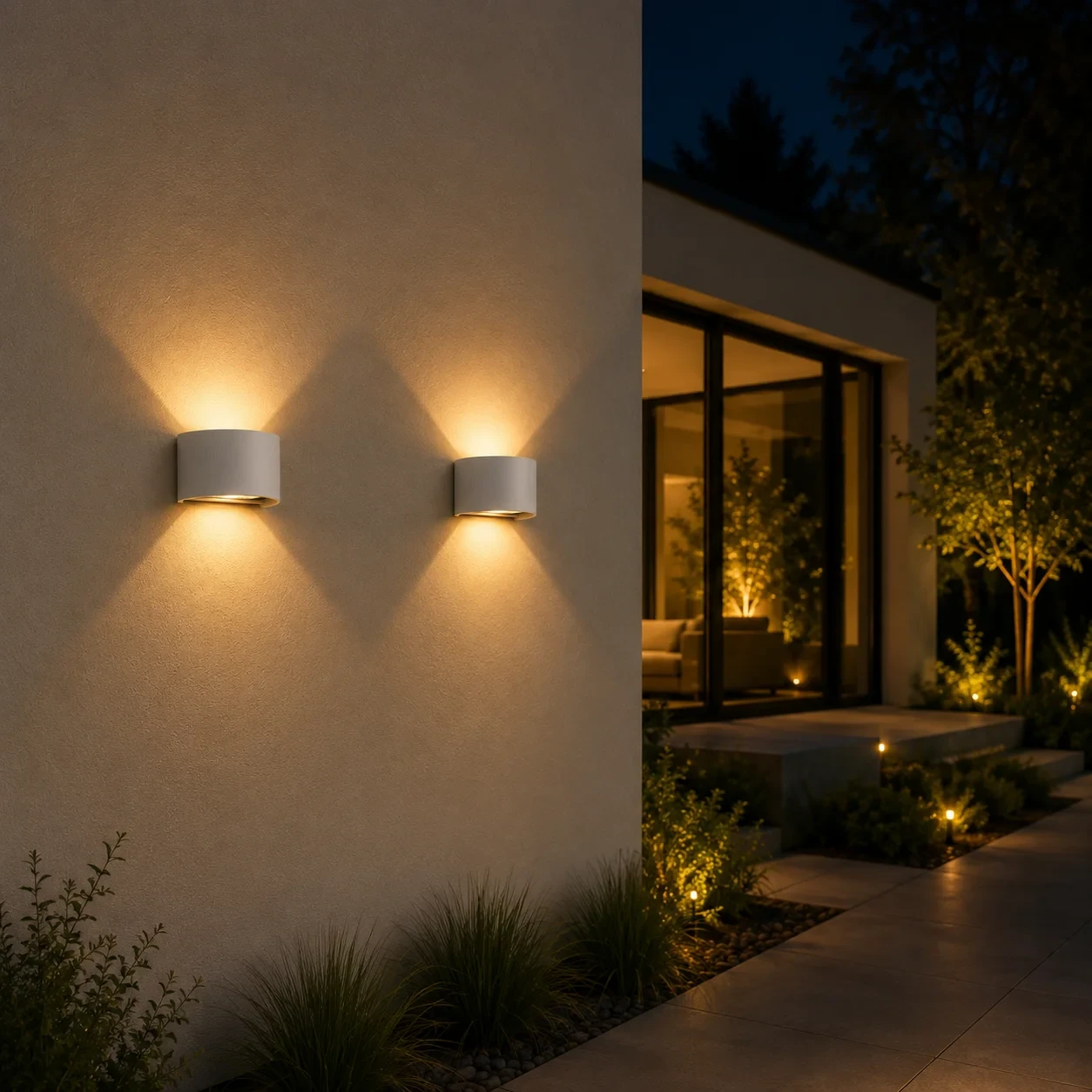Moderne Ronde Wandlamp, Aluminium, Wit, 135x120mm