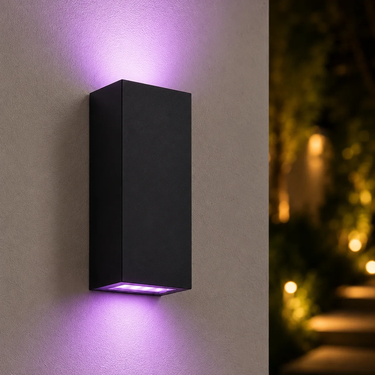 Wandlamp smart zwart, 10W, RGBCW, Aluminium, IP65