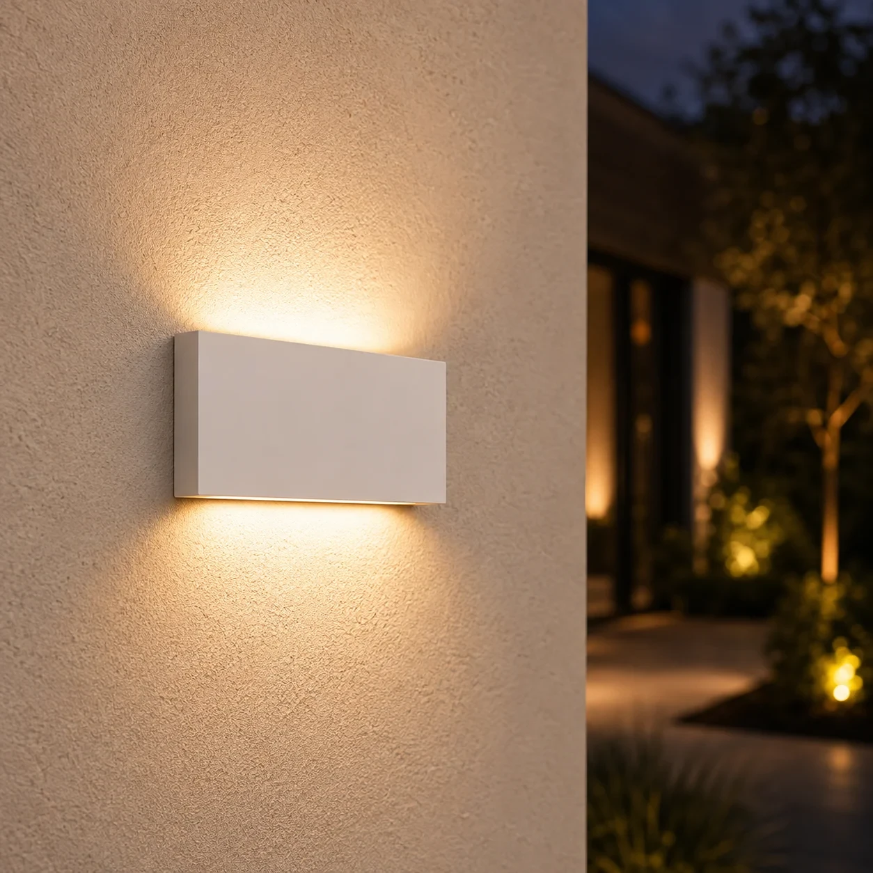 Moderne wandlamp wit, 2x5W, CCT, Aluminium, IP65