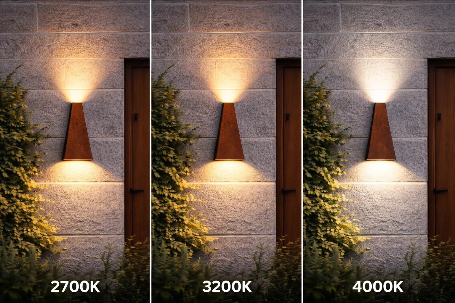 Moderne wandlamp corten, 2x3W, CCT, Aluminium, IP65,