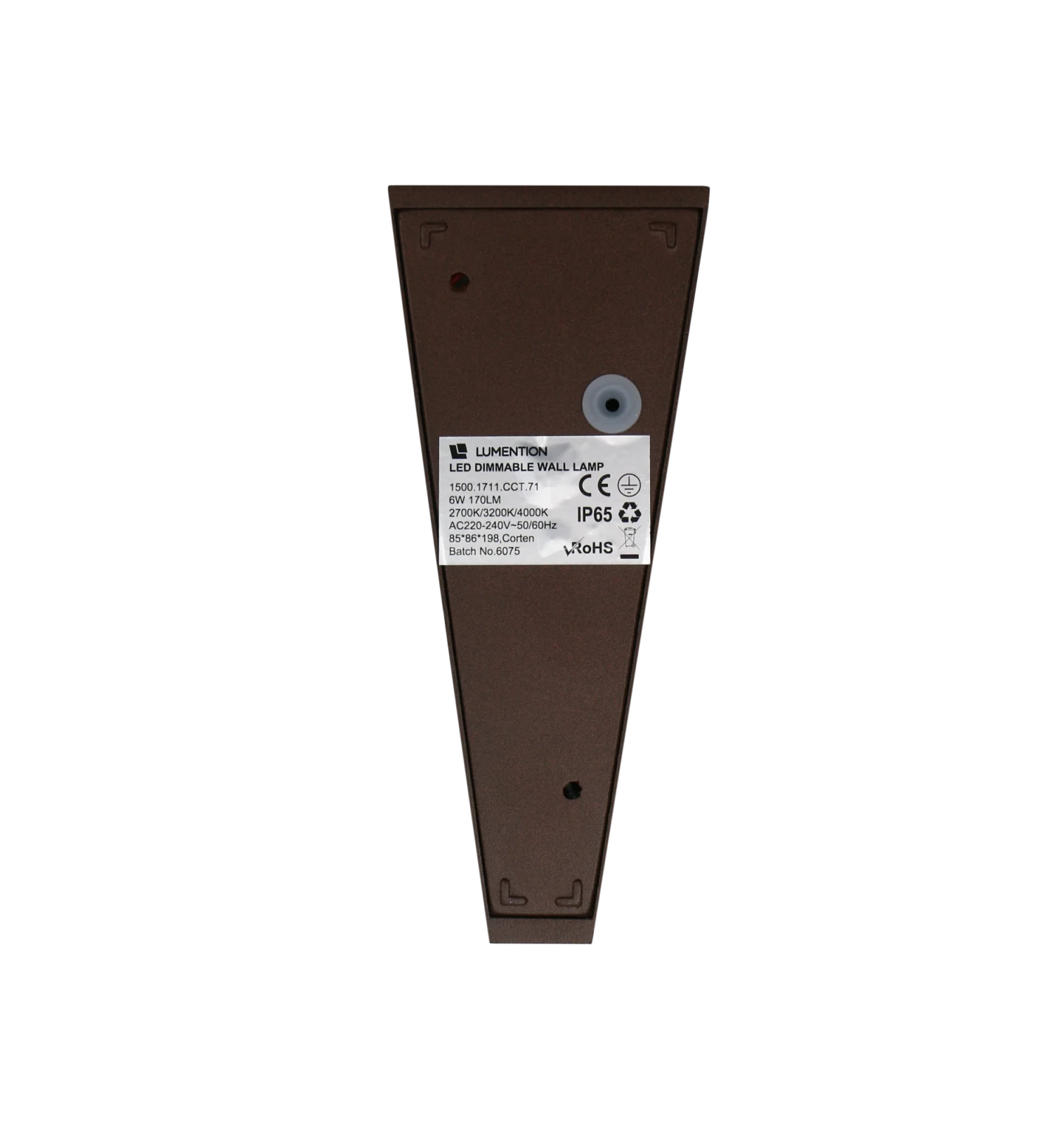 Moderne wandlamp corten, 2x3W, CCT, Aluminium, IP65,
