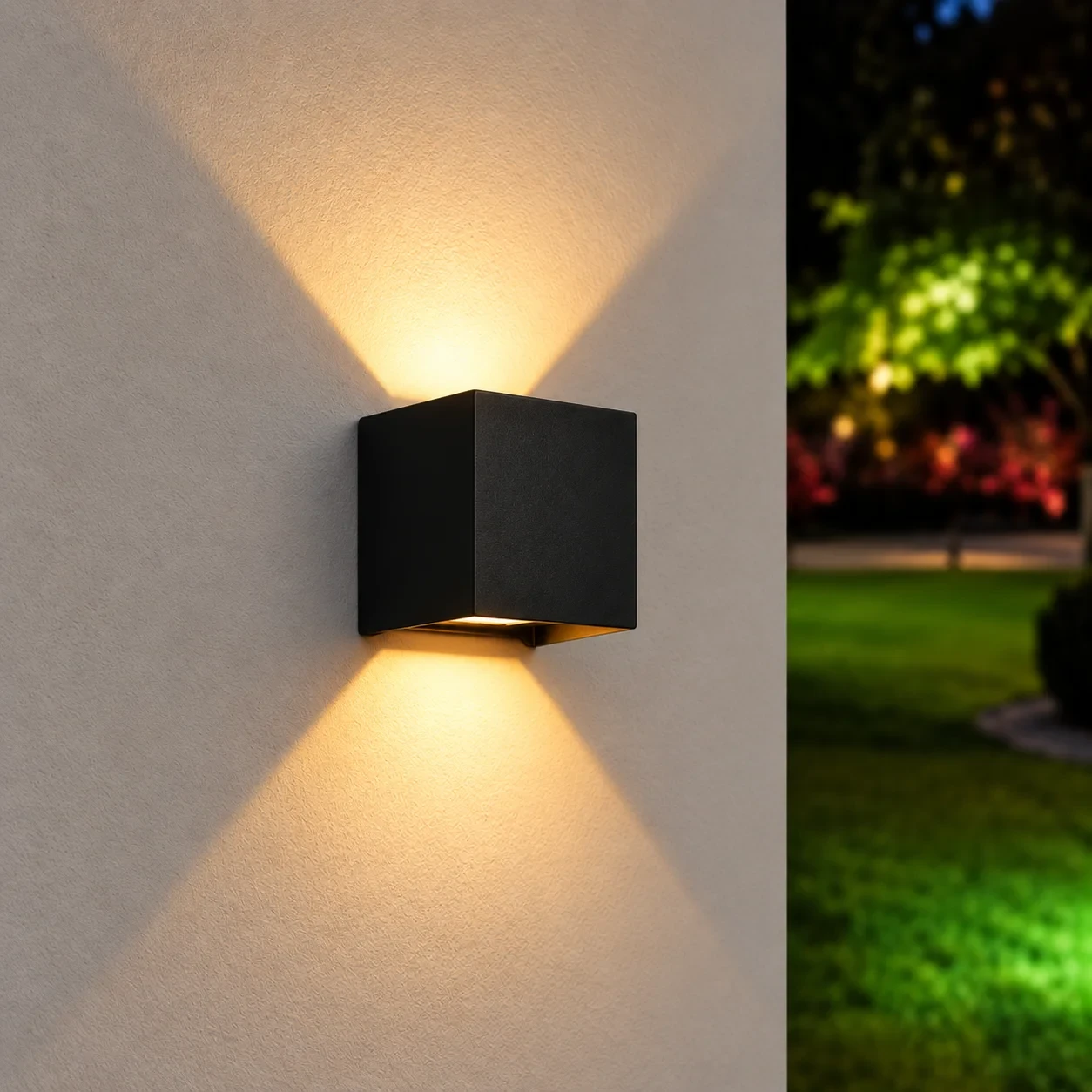 Oplaadbare Wandlamp LED CCT Zwart IP65 4W