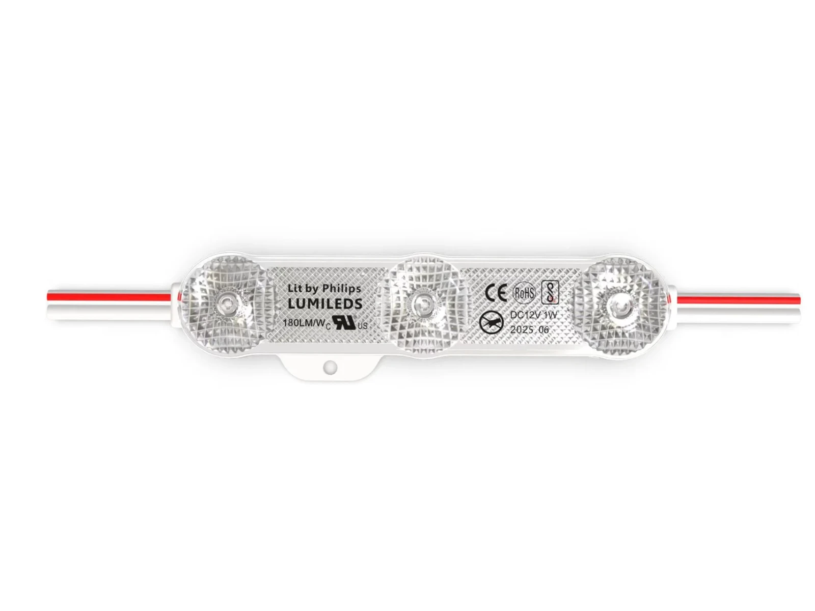 LED module, Amber, 12V, 1W, 180Lm, 180°, IP68