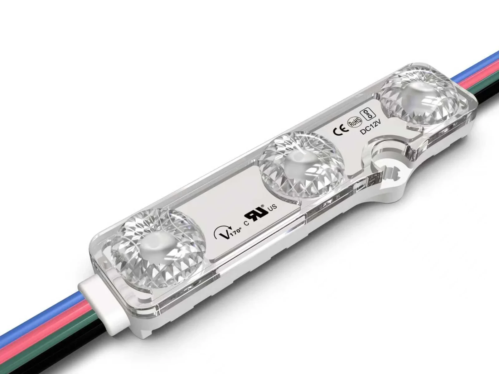LED module, RGB+6500K, 12V, 150°, IP67, Set van 20 stuks