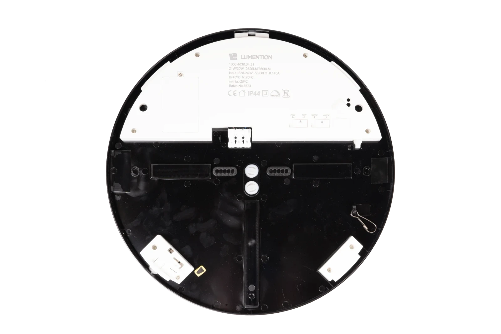 LED plafondlamp, 33W/45W, 3000K/4000K, IP44, Zwart