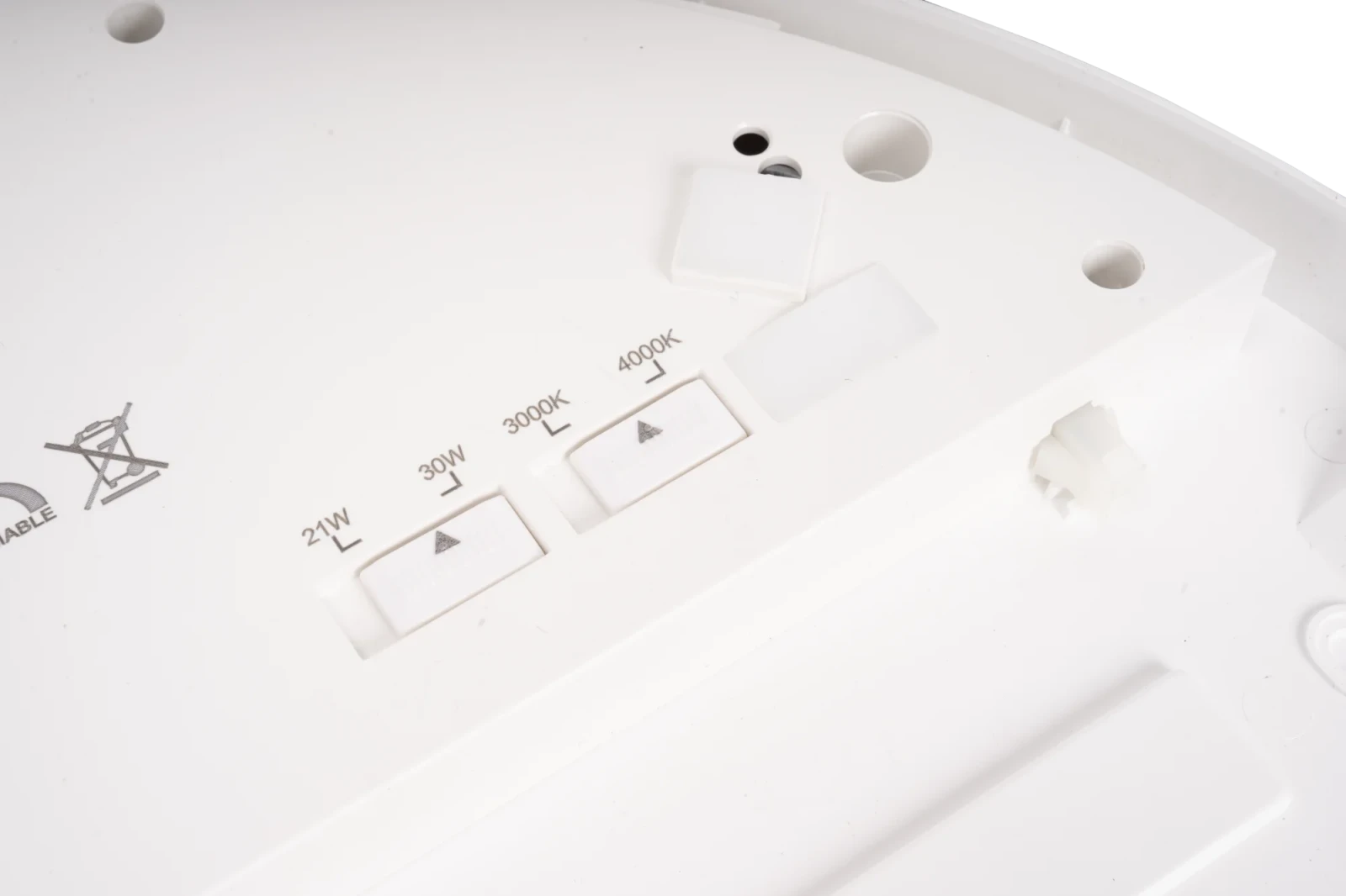 LED plafondlamp, 33W/45W, 3000K/4000K, IP44, Wit