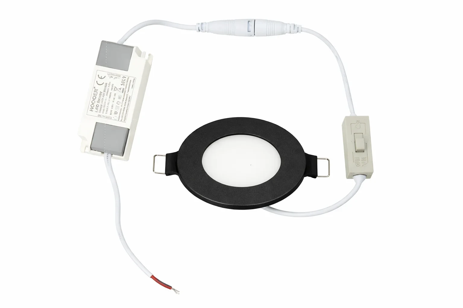 LED Slim Paneel, 18W, 3CCT, Rond, IP20, Zwart