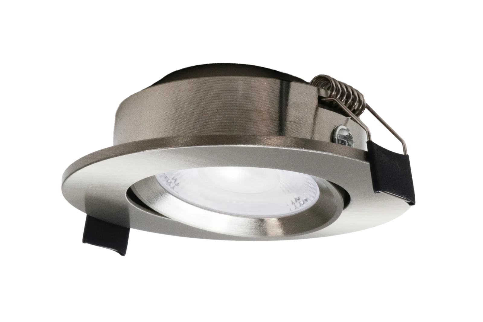 LED Inbouwspot, Rond, 5W/8W, 4CCT, 2700K/3000K/4000K/6500K, IP54 front, Dimbaar, Satijn nikkel