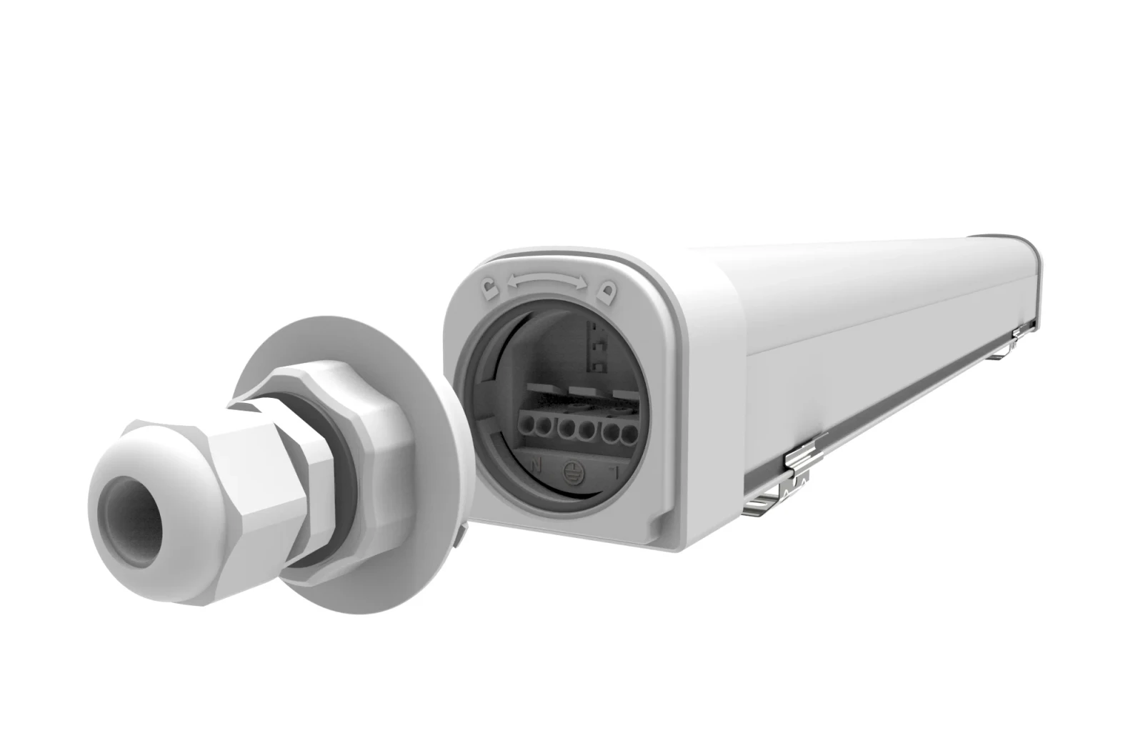 LED armatuur, waterdicht, 150cm, 50W, 6000lm, IP65, CCT