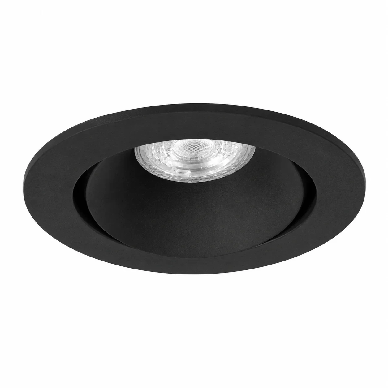 LED GU10 Inbouwspot Armatuur, Rond, Kantelbaar, IP20, Zwart