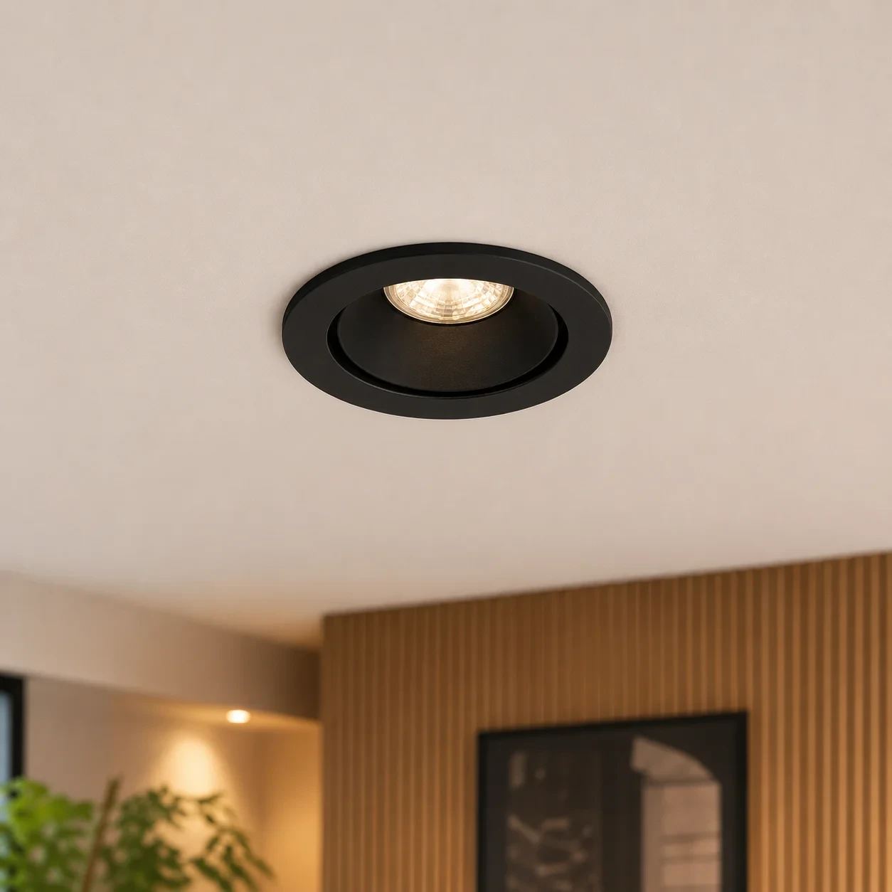 LED GU10 Inbouwspot Armatuur, Rond, Kantelbaar, IP20, Zwart
