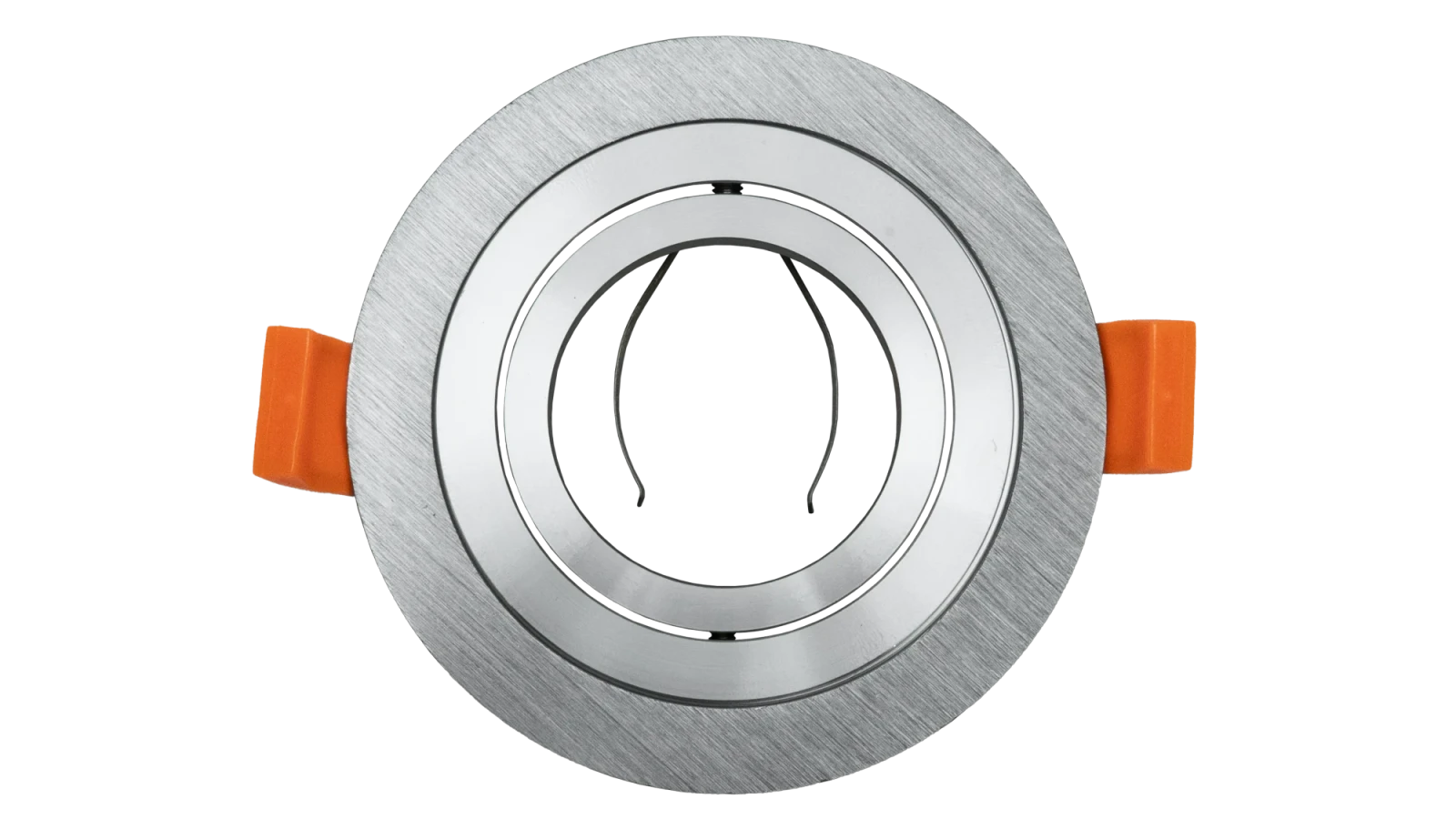 LED GU10 Inbouwspot Armatuur Set, Ø92xH25 mm, Boorgat Ø80 mm, Zilvergrijs RVS, 6 stuks