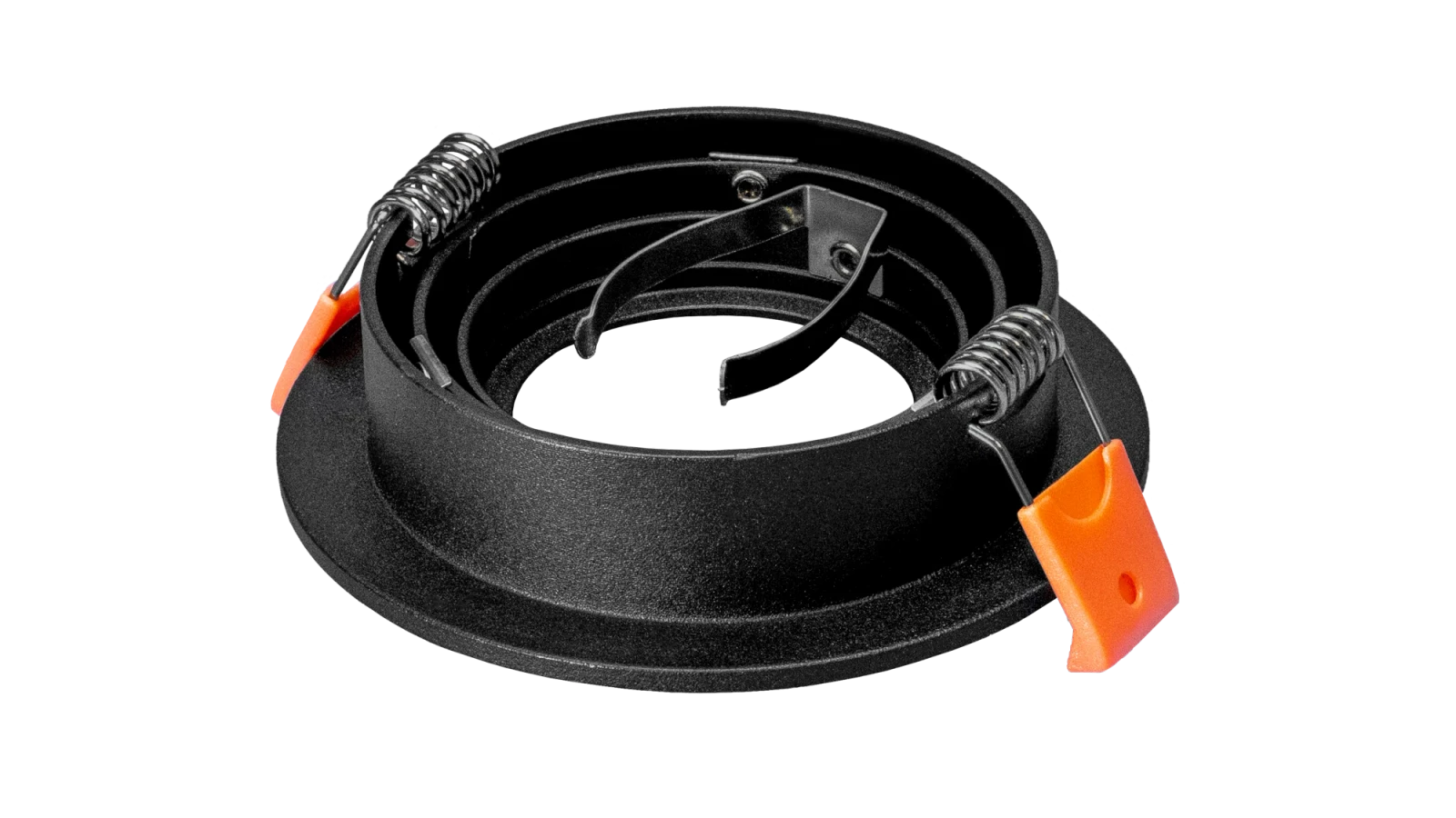 LED GU10 Inbouwspot Armatuur Set, Ø94xH22 mm, IP20, Rond, Kantelbaar 30°, Zwart, 6 stuks