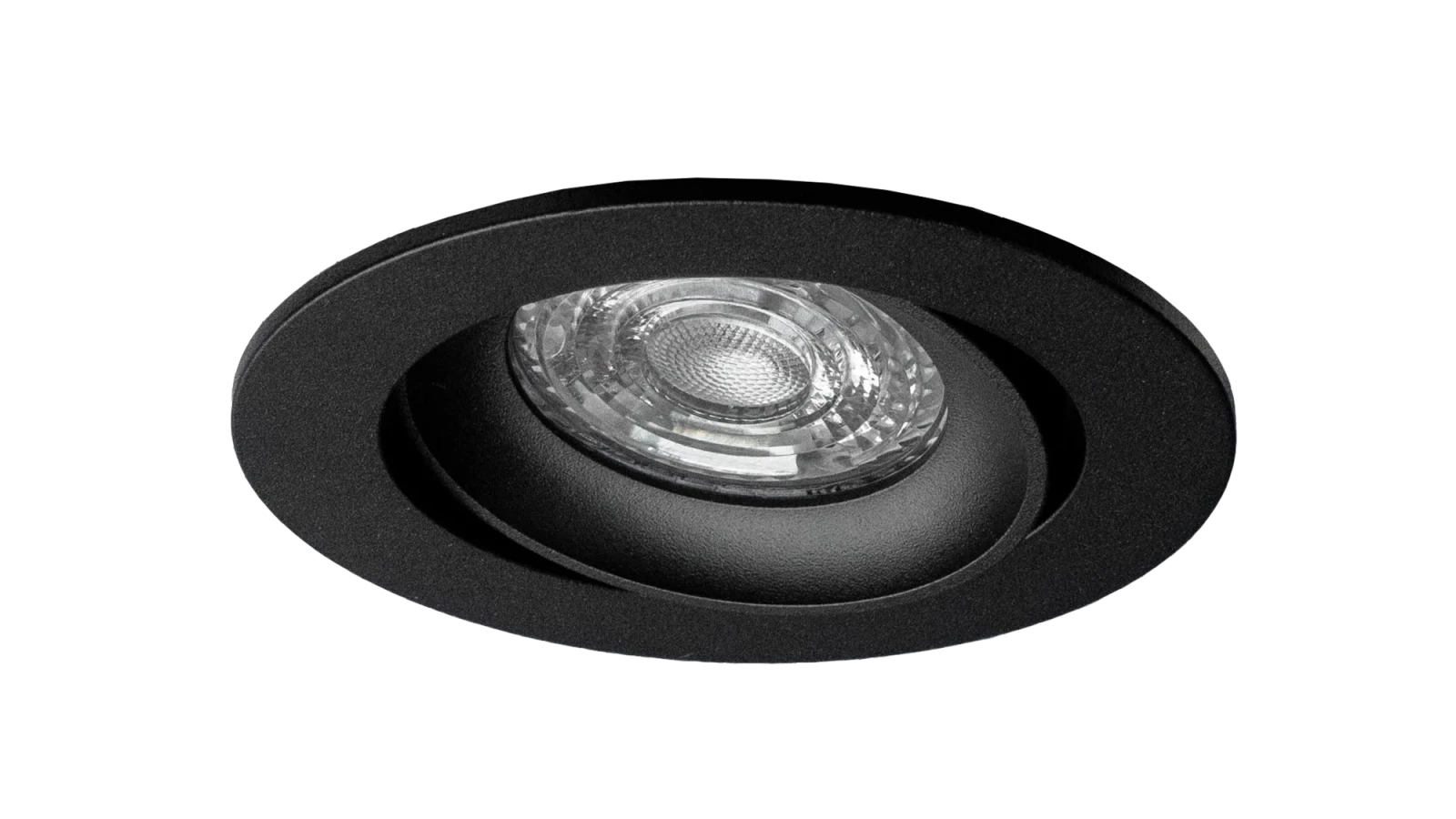 LED Inbouwspot Armatuur Set, Ø81xH24 mm, Rond, Kantelbaar, Mat Zwart, 6 stuks