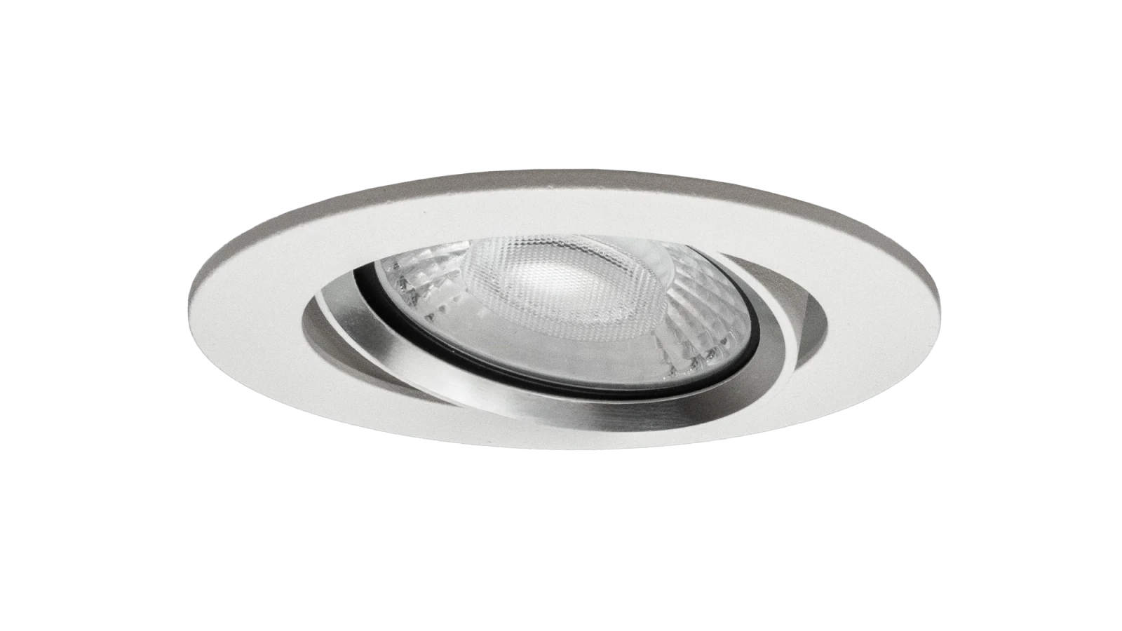 LED GU10 Inbouwspot Armatuur Set, Ø81xH24 mm, Kantelbaar, Wit en Zilver, 6 stuks