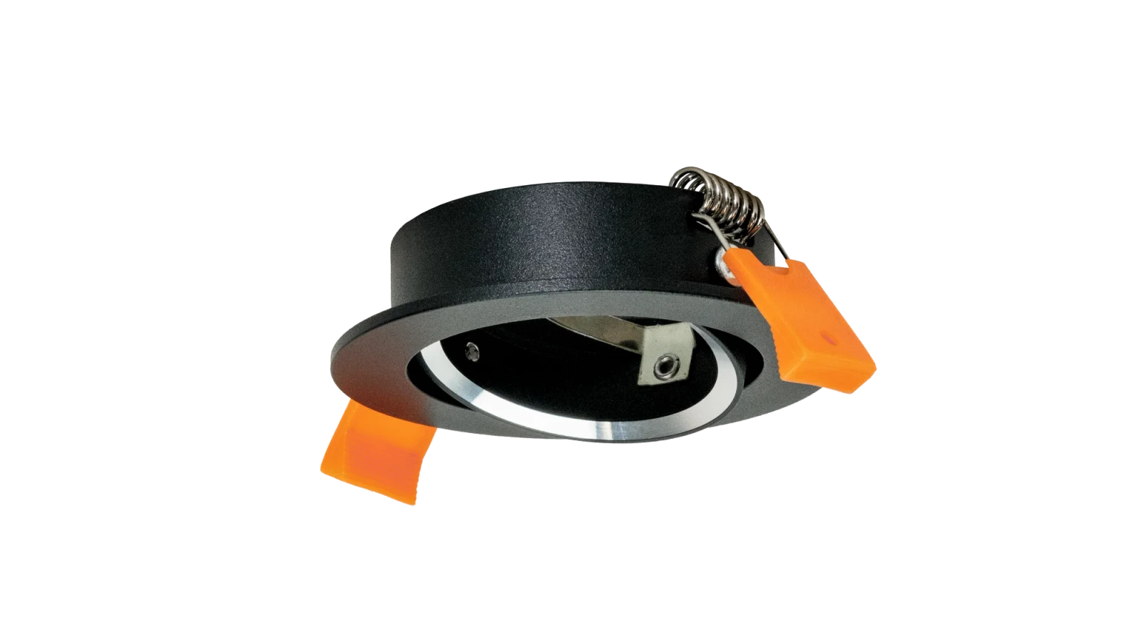LED GU10 Inbouwspot Armatuur Set, Ø81xH24 mm, Kantelbaar, Mat Zwart en Zilver, 6 stuks