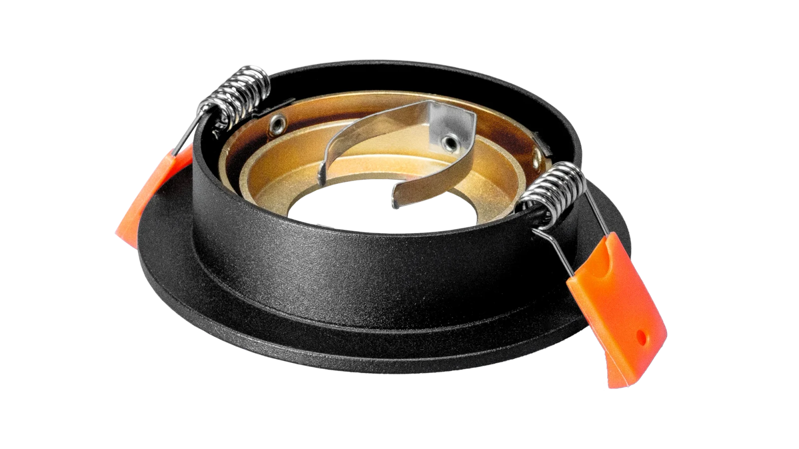 LED Inbouwspot Armatuur Set, Ø92xH23 mm, Kantelbaar, Mat Zwart en Goud, 6 stuks