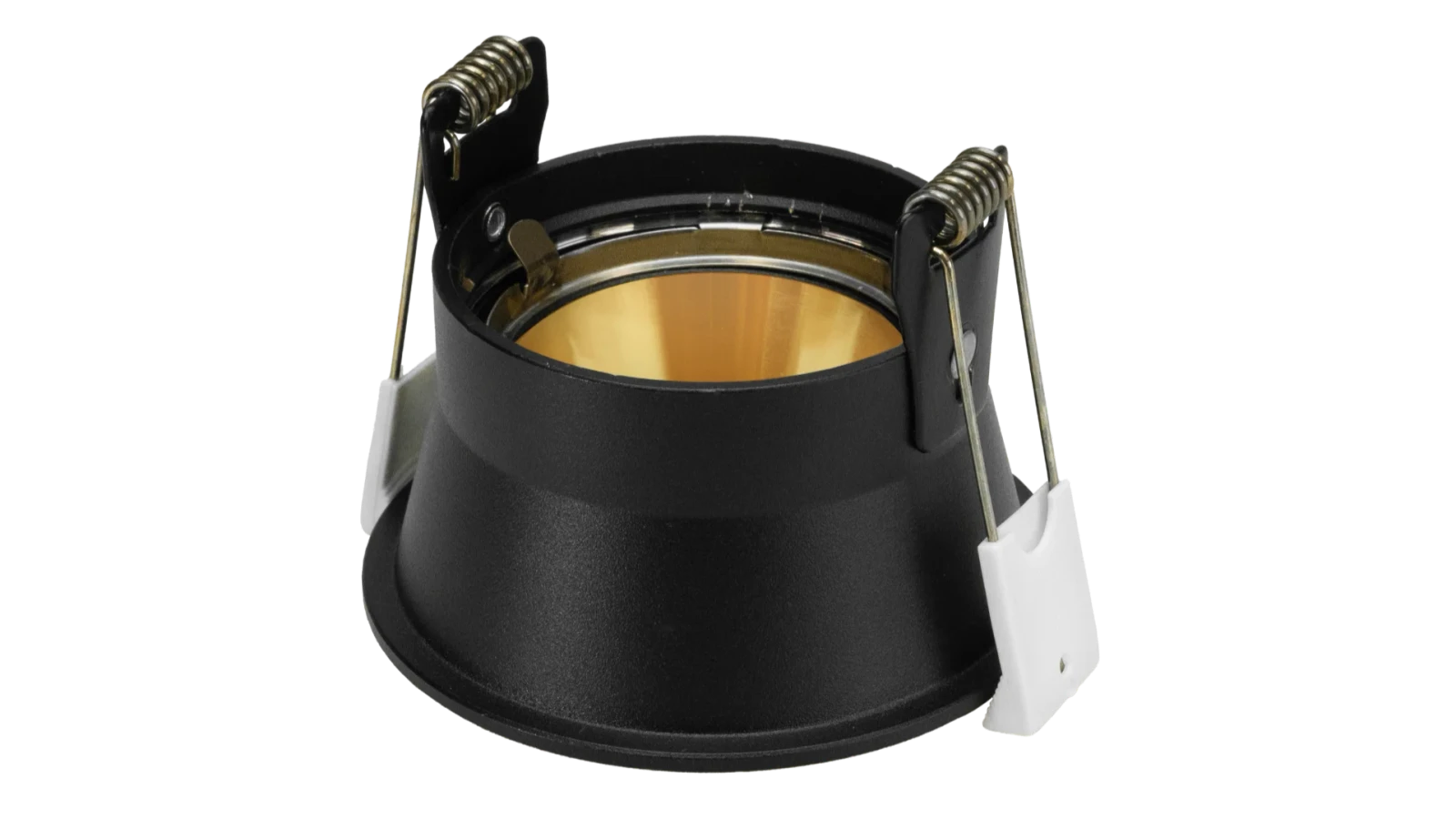 LED Inbouwspot Armatuur Set, Ø82xH53 mm, Rond, Mat Zwart en Goud, 6 stuks
