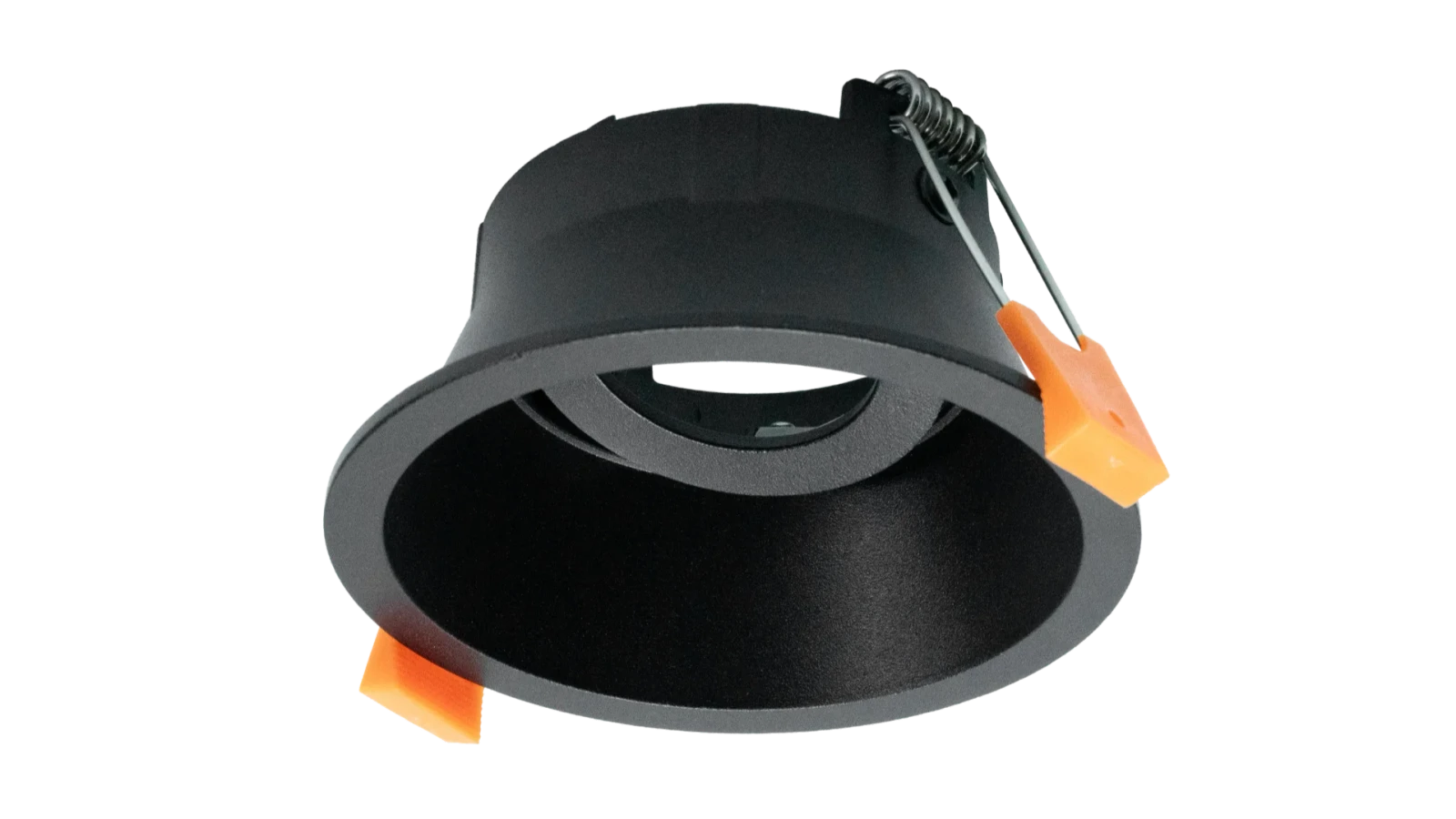 LED Inbouwspot Armatuur Set, Ø100xH52 mm, Rond, Kantelbaar 30°, Mat Zwart, 6 stuks