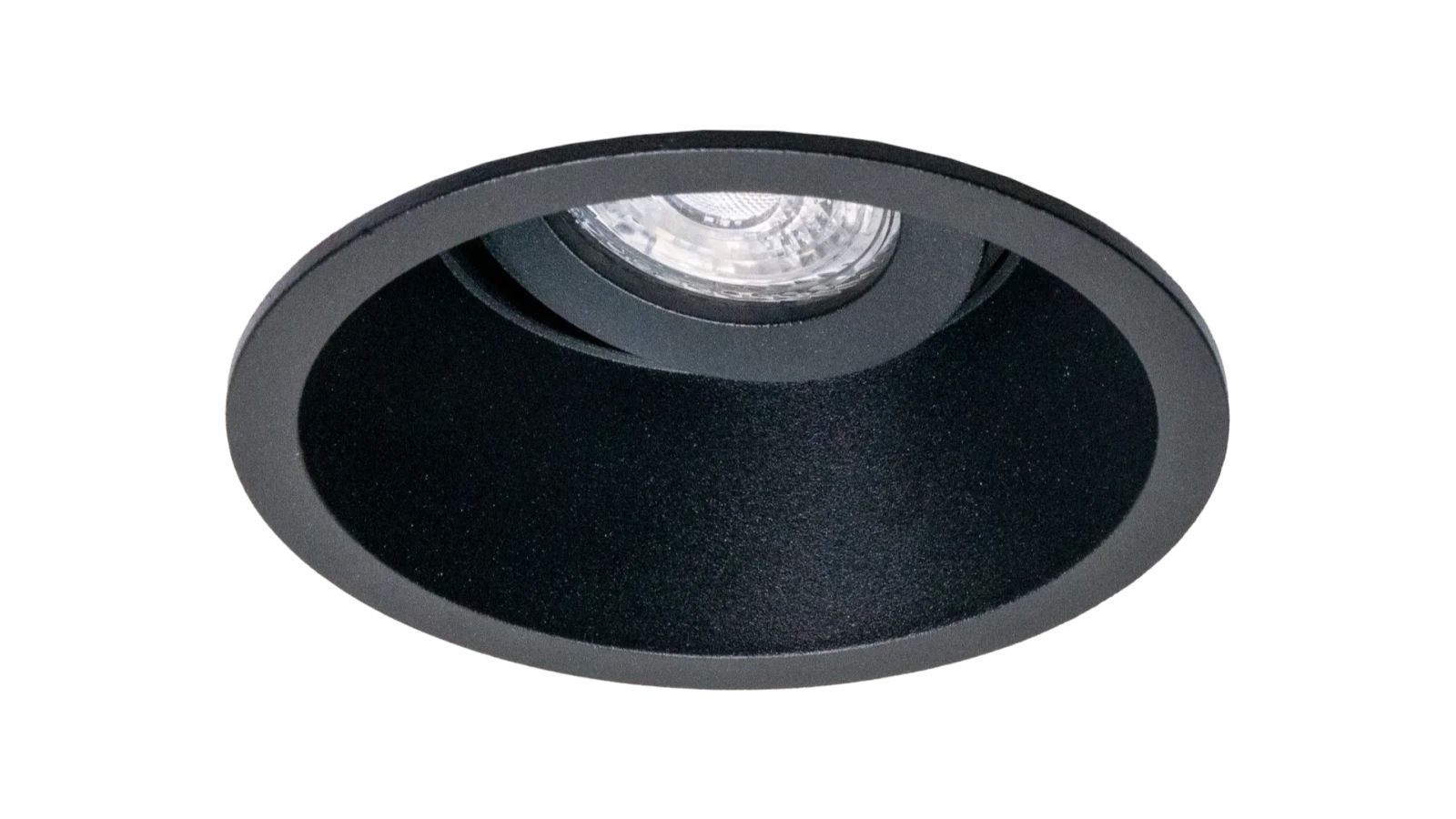 LED Inbouwspot Armatuur Set, Ø100xH52 mm, Rond, Kantelbaar 30°, Mat Zwart, 6 stuks