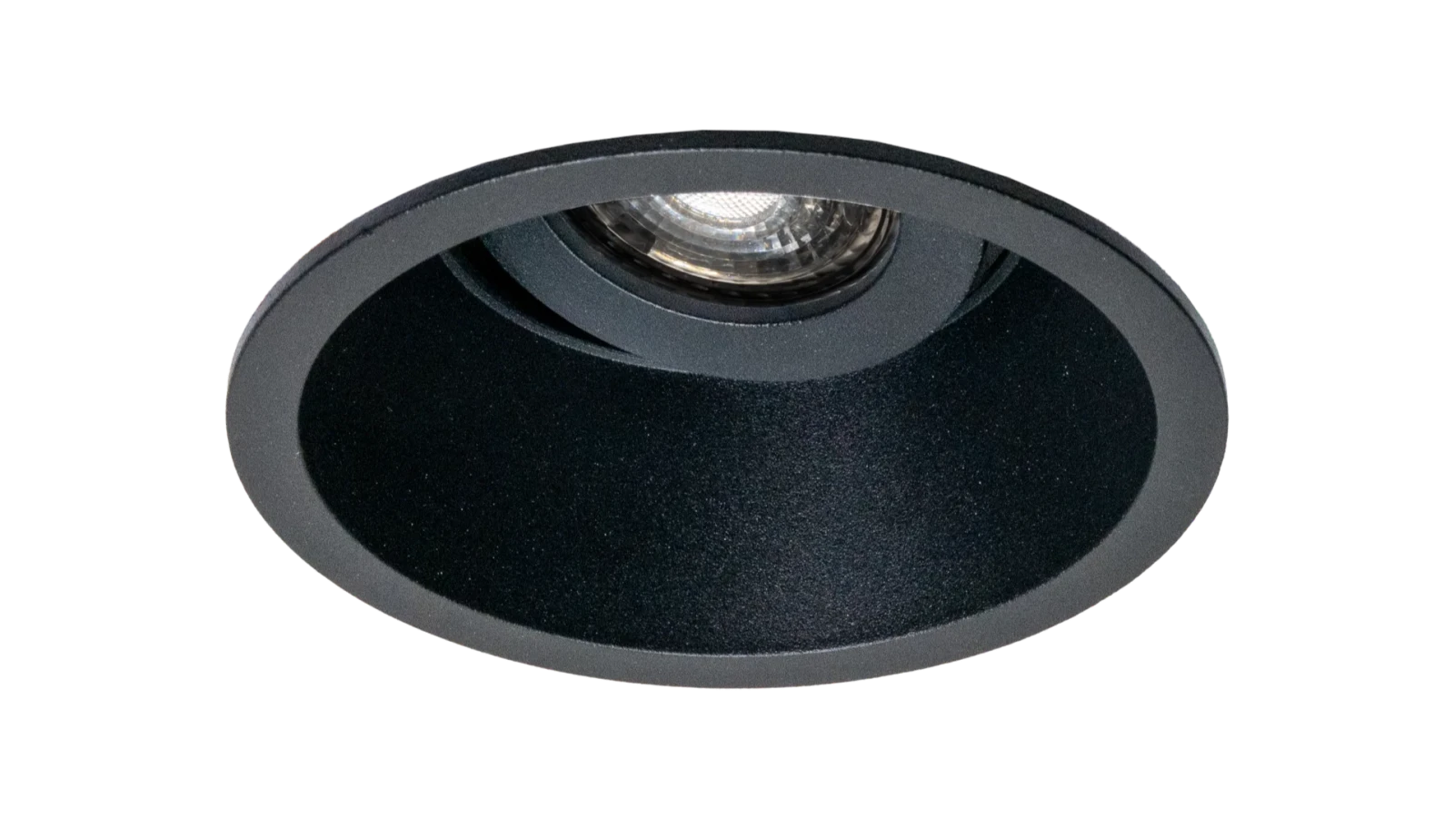 LED Inbouwspot Armatuur Set, Ø100xH52 mm, Rond, Kantelbaar 30°, Mat Zwart, 6 stuks
