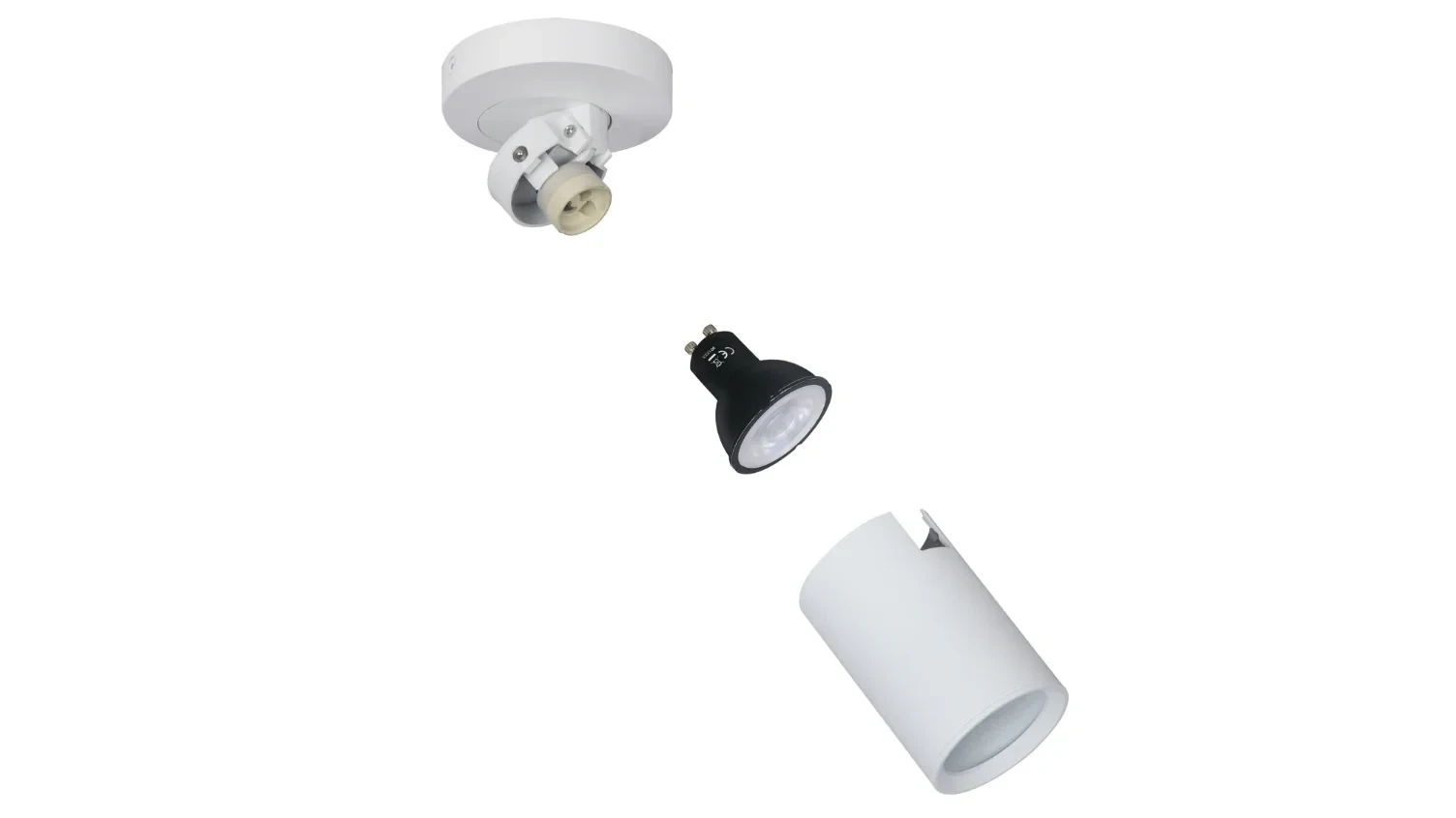 Opbouwspot NOVA R, GU10, Wit