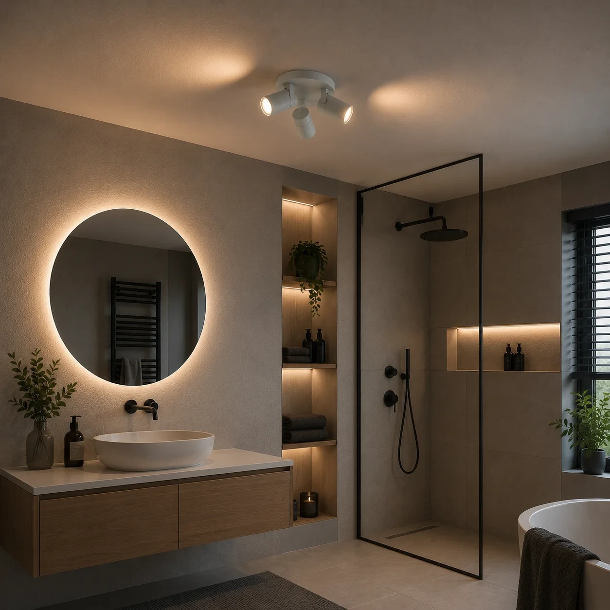 Badkamer Spot NOVA3, 3-Lichts, IP44, Wit