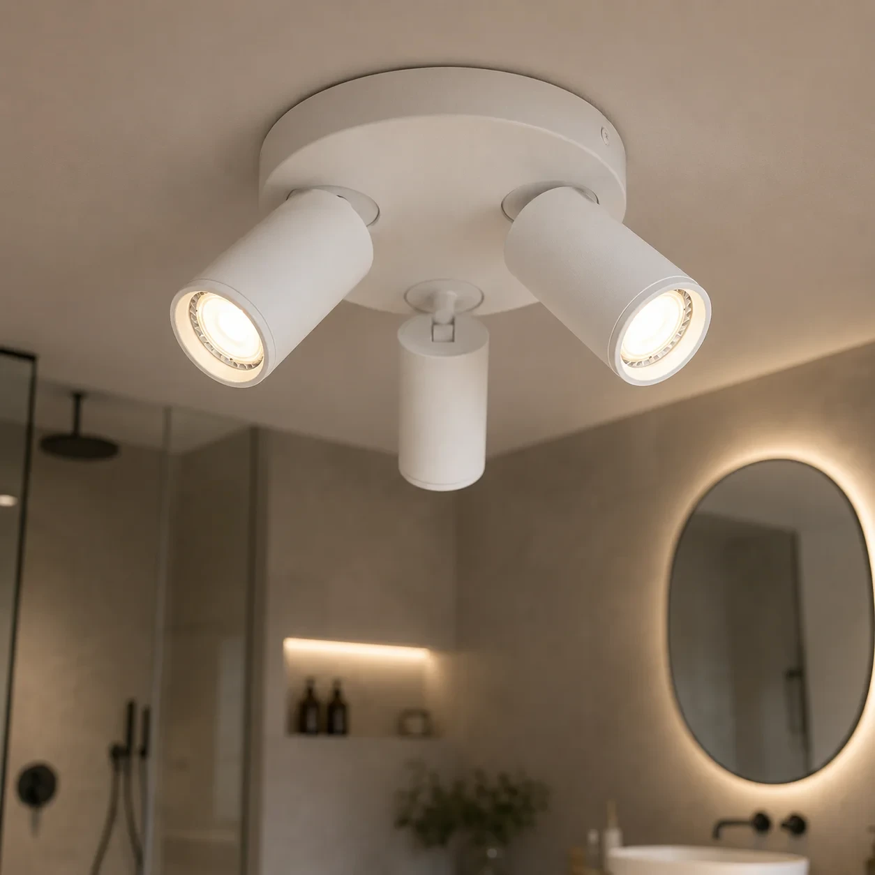 Plafondspot NOVA3 R, 3-Lichts, IP20, Wit