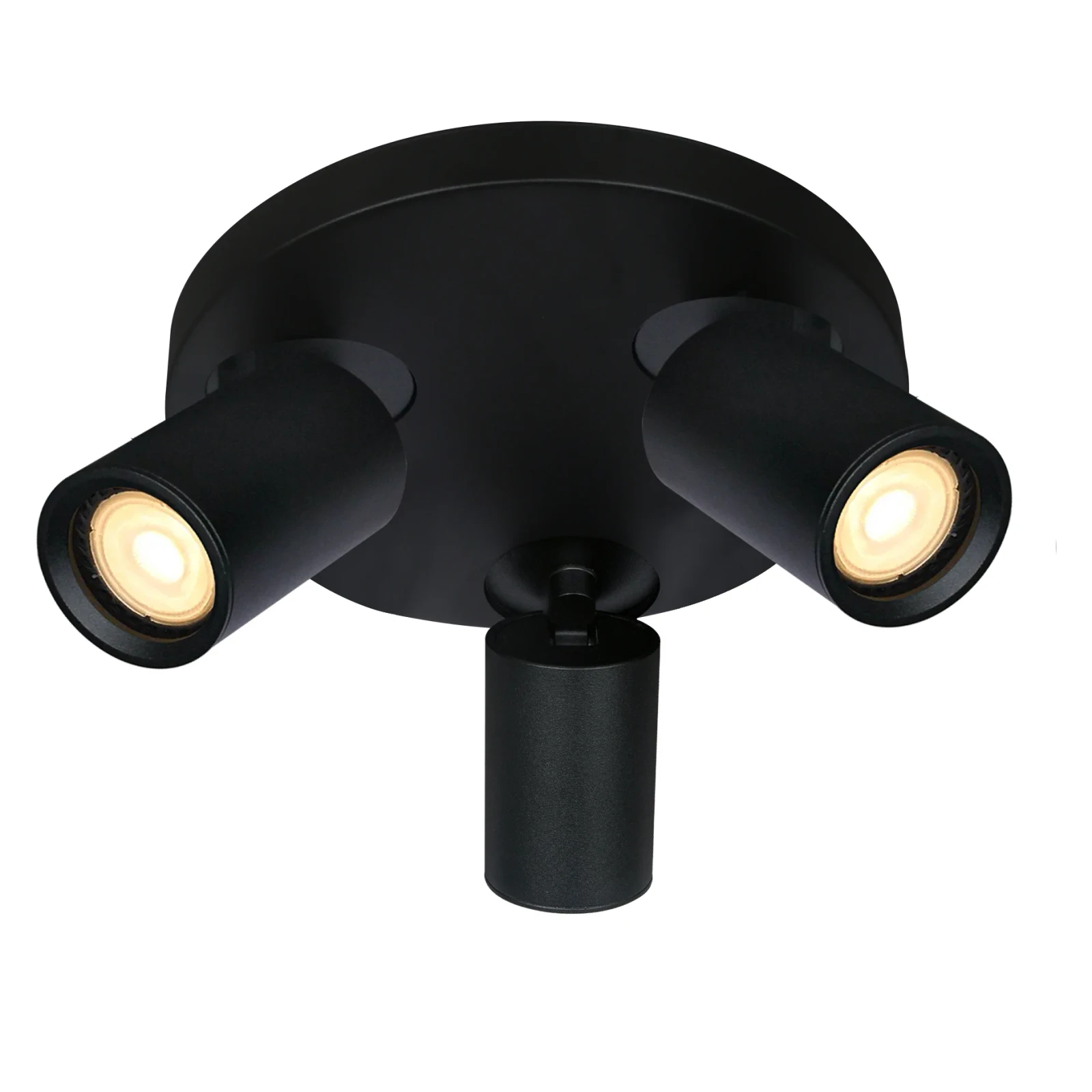 Plafondspot NOVA3 R, 3-Lichts, IP20, Zwart
