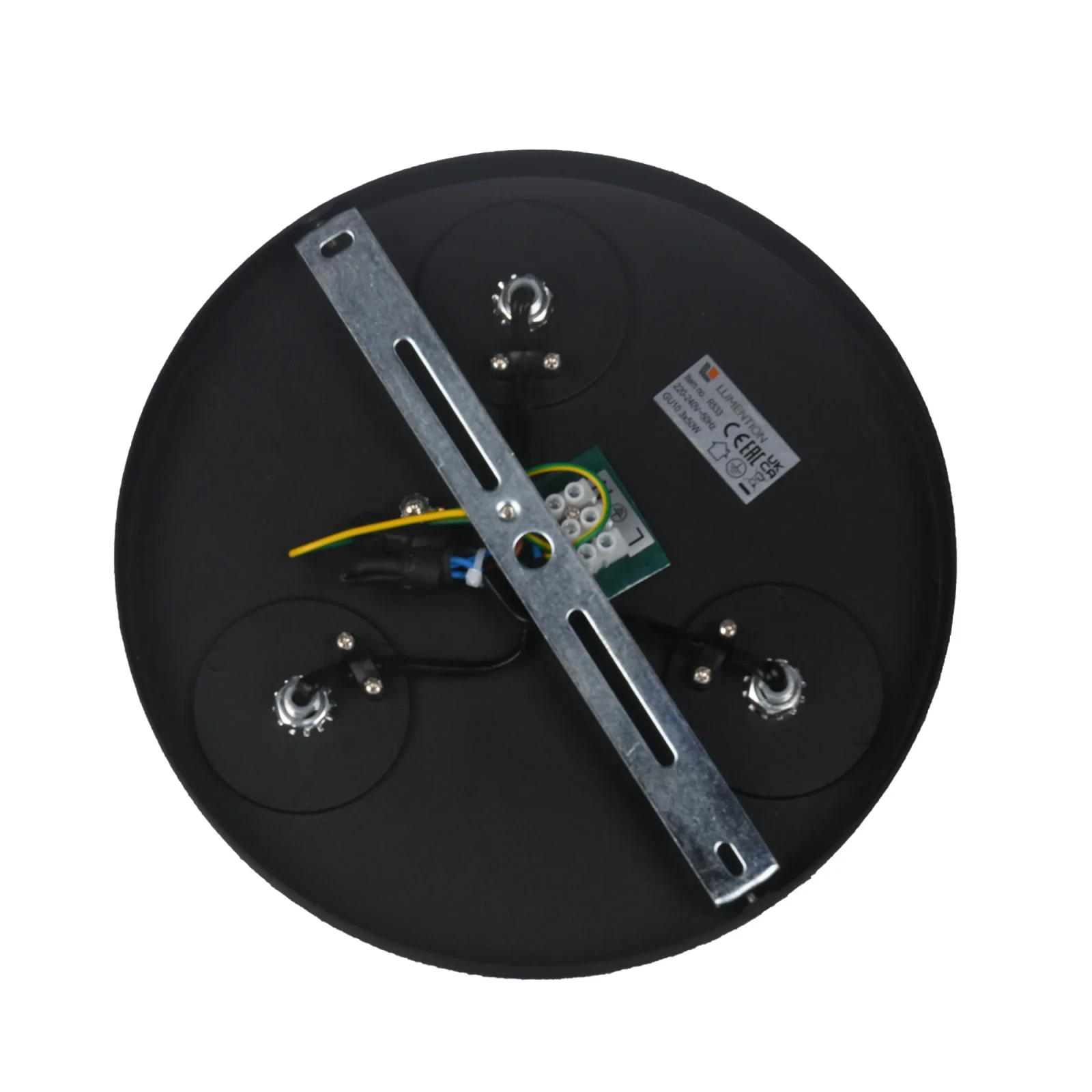 Plafondspot NOVA3 R, 3-Lichts, IP20, Zwart