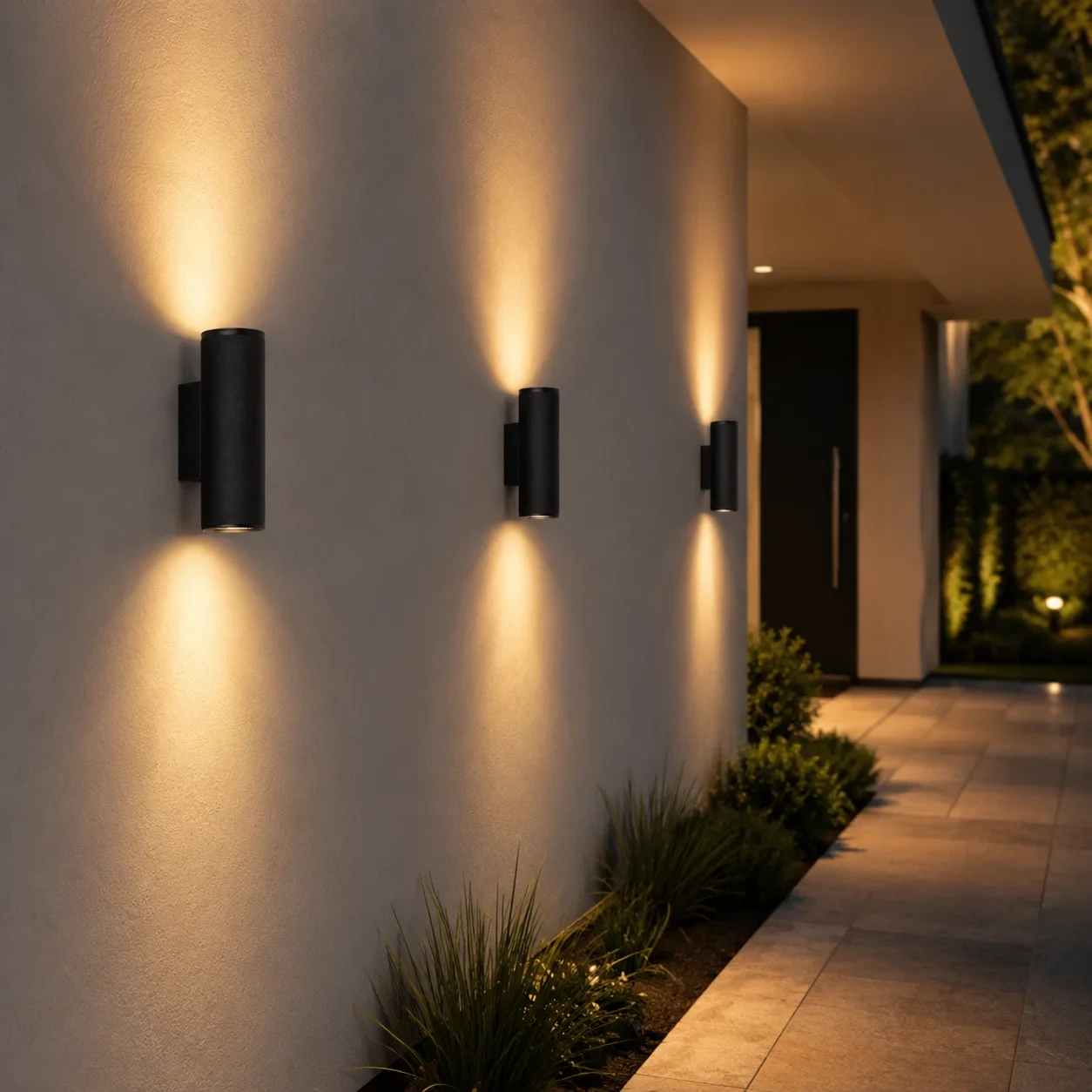 Wandlamp WALO GRID, Zwart, IP20