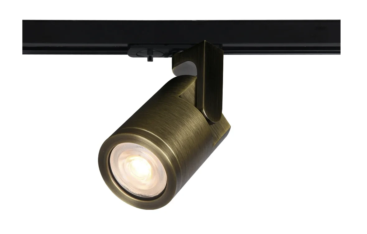 1-Fase LED Railspot, GU10, IP20, Ø60x90 mm, Antiek Brons