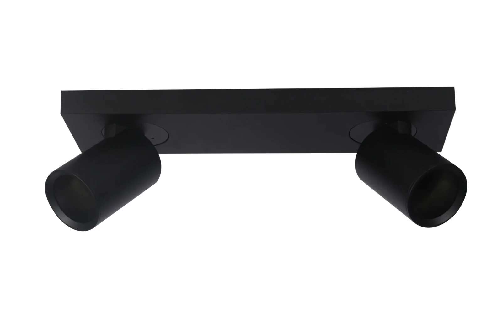 Plafondspot NOVA2 S, Rechthoekig, 2-Lichts, Kantelbaar, GU10, Zwart