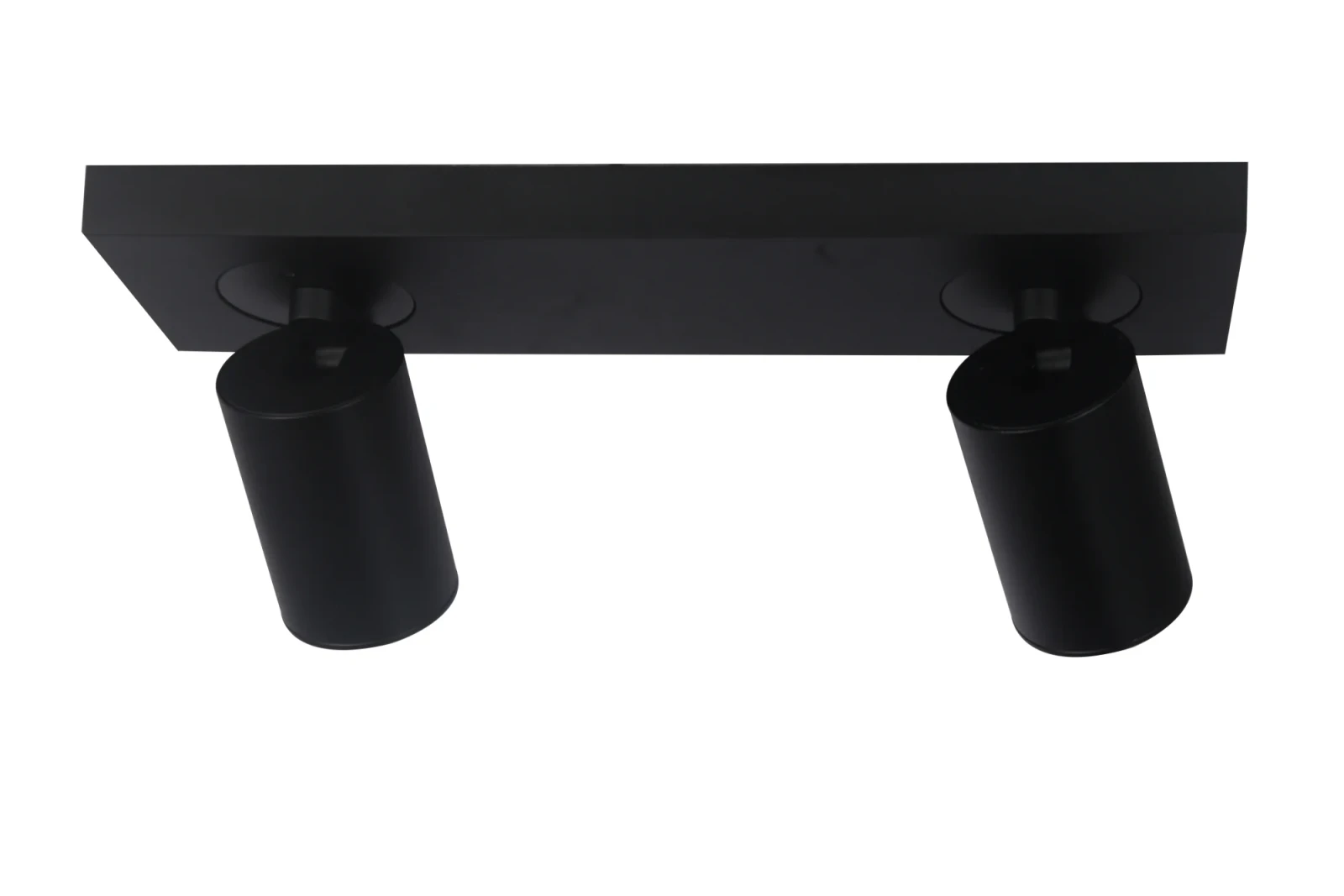 Plafondspot NOVA2 S, Rechthoekig, 2-Lichts, Kantelbaar, GU10, Zwart