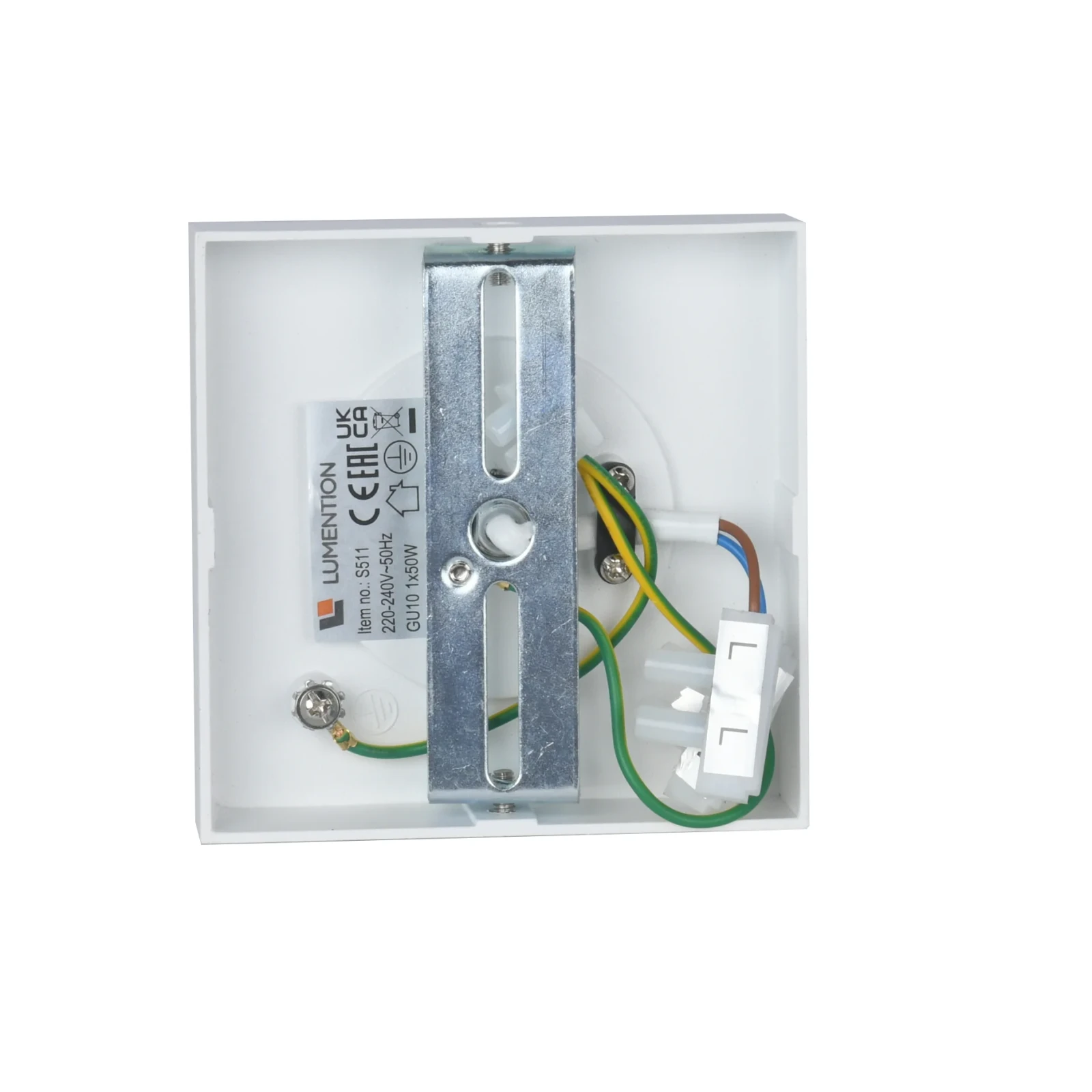 Plafondspot NOVAS, Vierkant, GU10, IP20, Wit