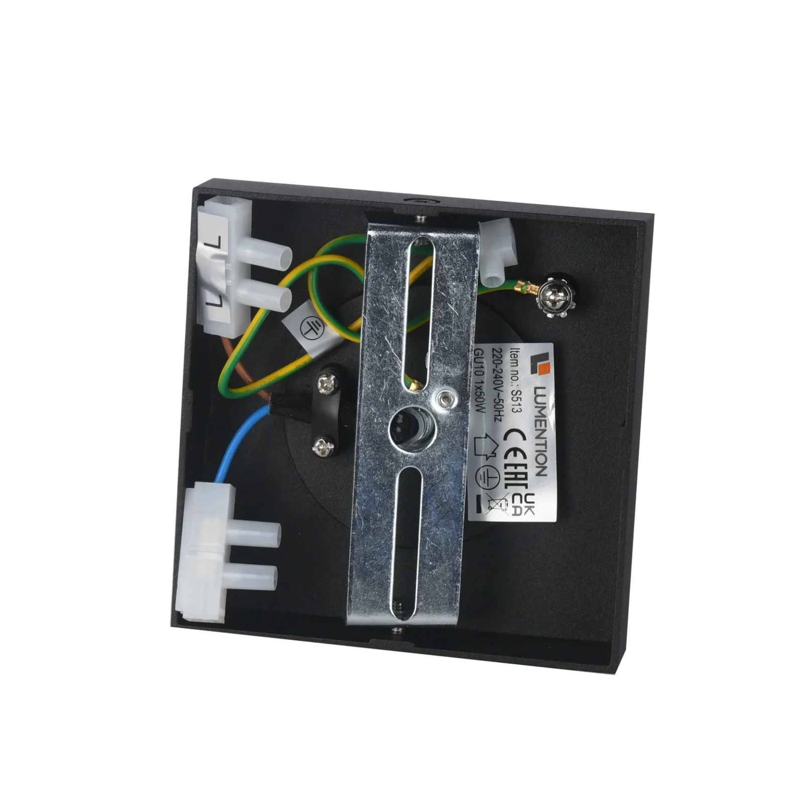 Plafondspot NOVAS, Vierkant, GU10, IP20, Zwart