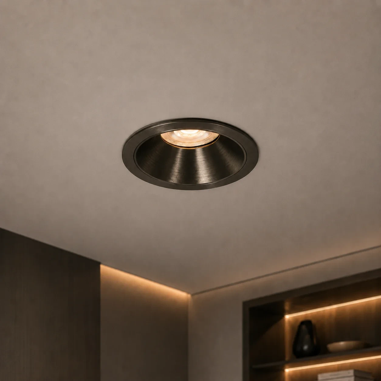 LED GU10 Inbouwspot Armatuur, DAZZLE, Brons, IP20