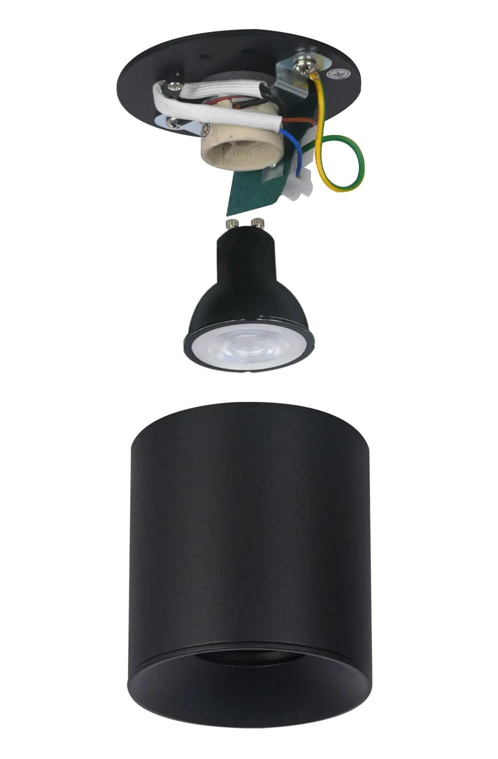 Plafondspot FACE, Rond, GU10, IP20, Zwart