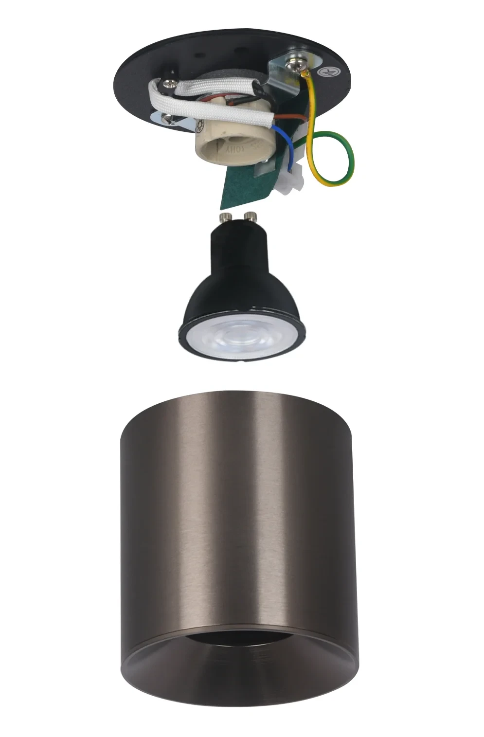 Plafondspot FACE, Rond, GU10, IP20, Brons