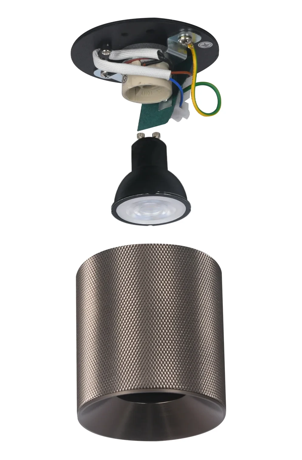Plafondspot FACE GRID, Rond, GU10, IP20, Brons