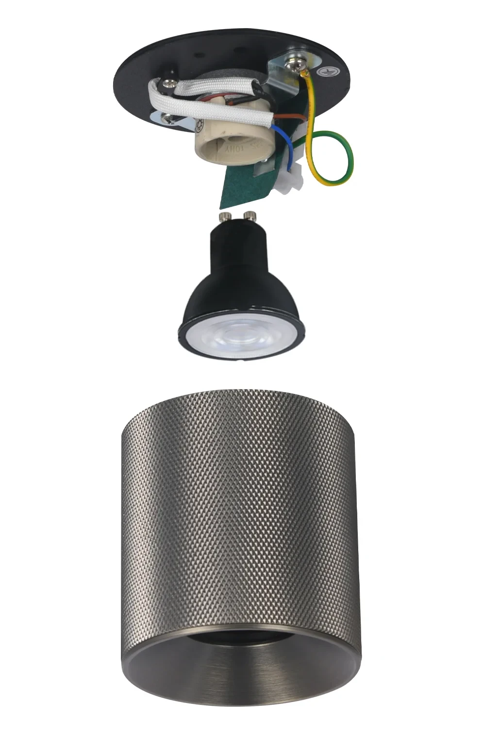 Plafondspot FACE GRID, Rond, GU10, IP20, Antiek Brons