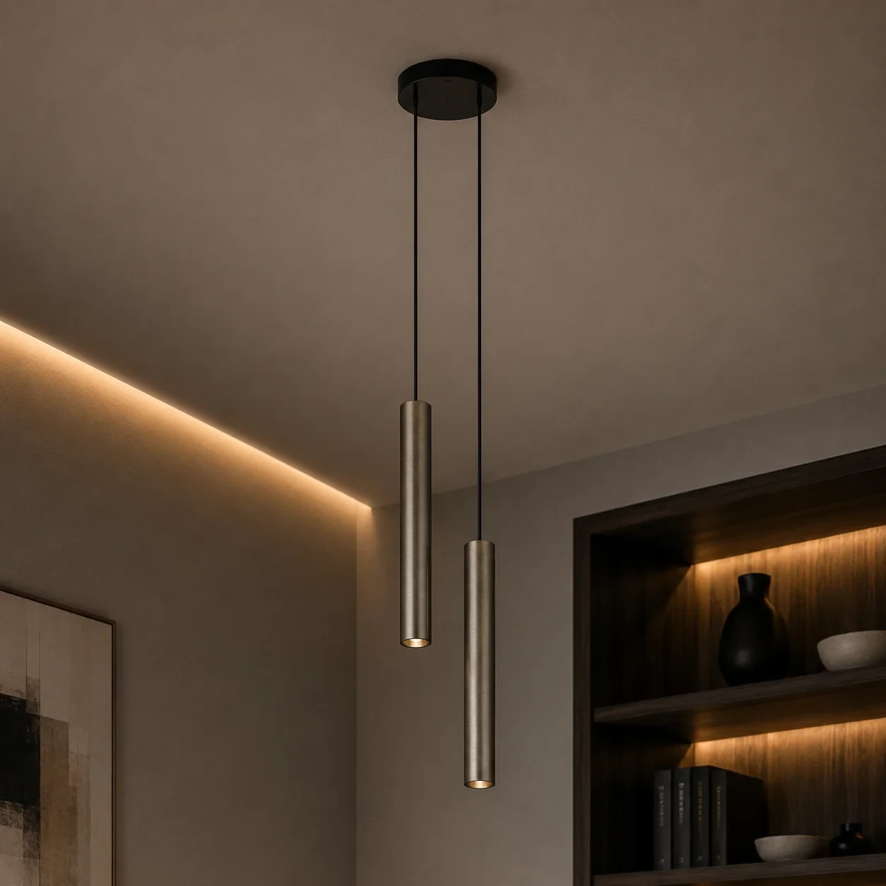 Hanglamp HOLA GRID FIX, Brons, IP20