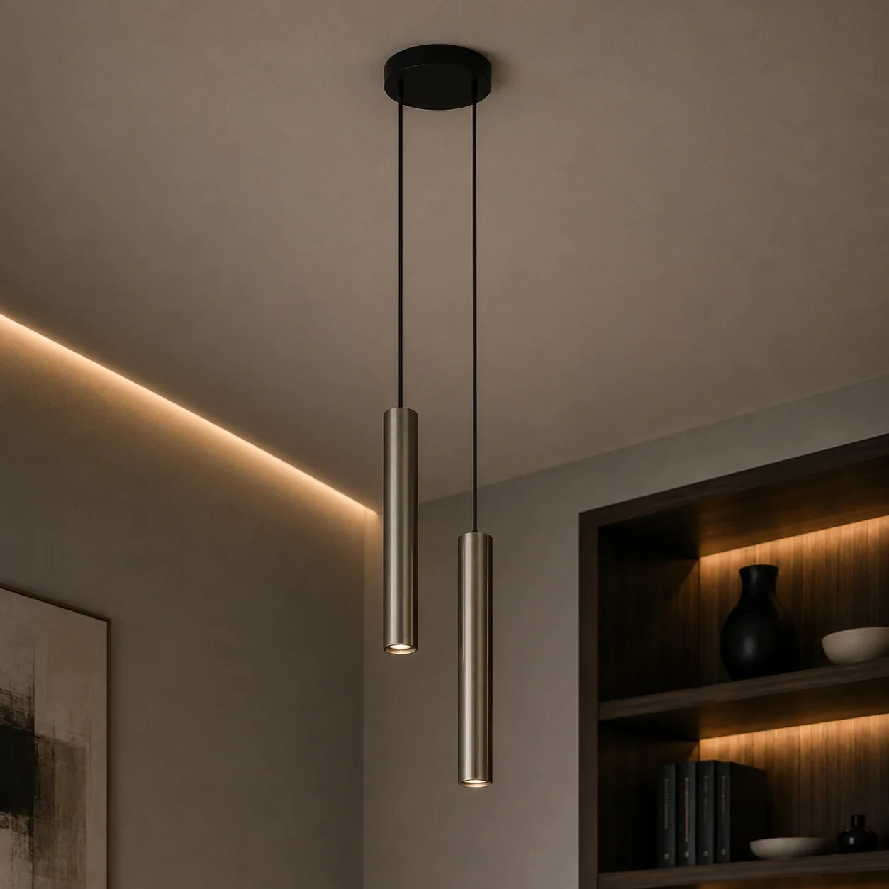 Hanglamp HOLA GRID FIX, Antiek Brons, IP20