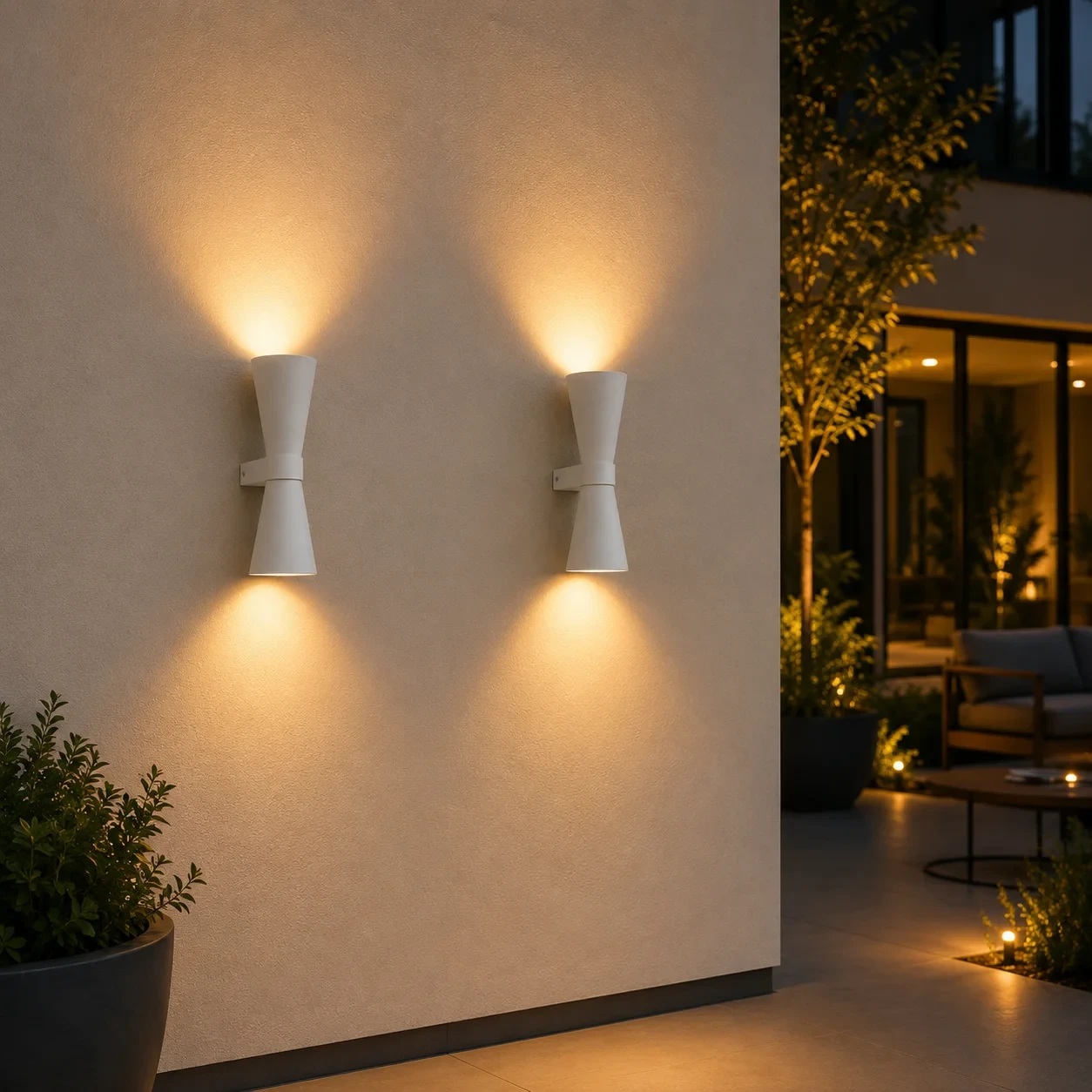 Wandlamp VACE, GU10, IP20, Ø90 x 270 mm, Wit