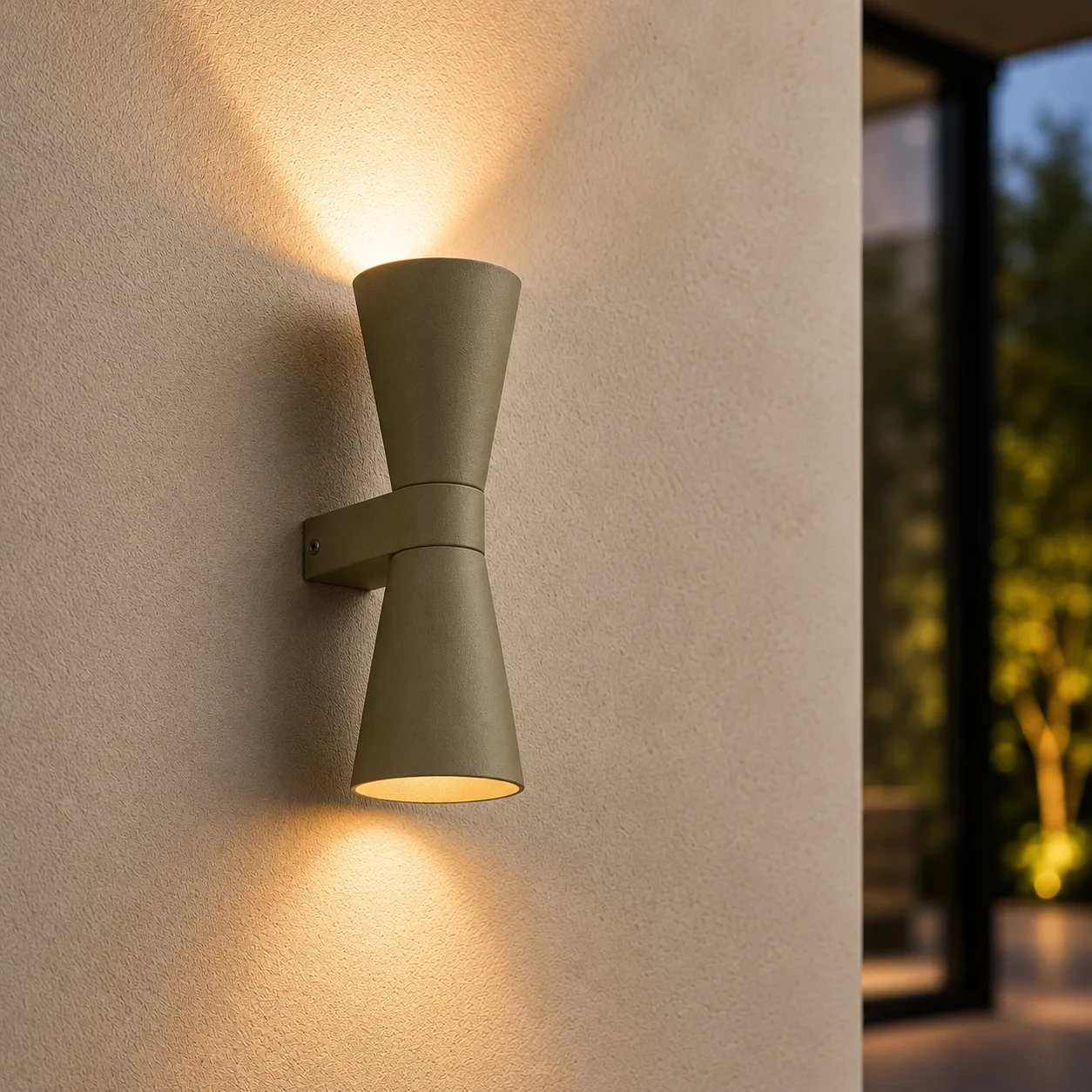Wandlamp VACE, GU10, IP20, Ø90 x 270 mm, Khaki