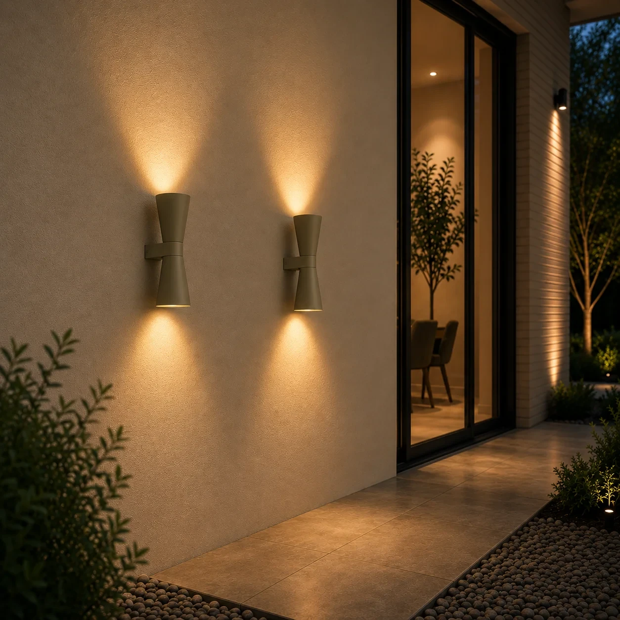 Wandlamp VACE, GU10, IP20, Ø90 x 270 mm, Khaki