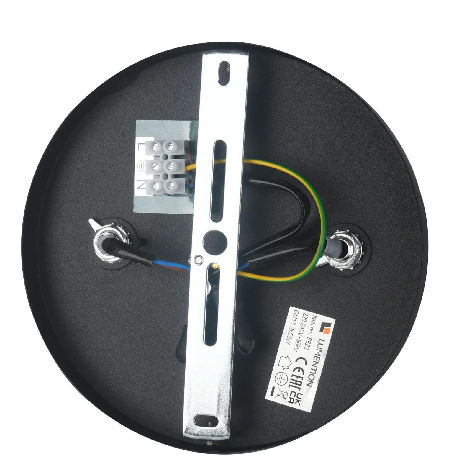 Plafondspot SOLO2, Rond, 2-Lichts, Kantelbaar, GU10, IP20, Zwart