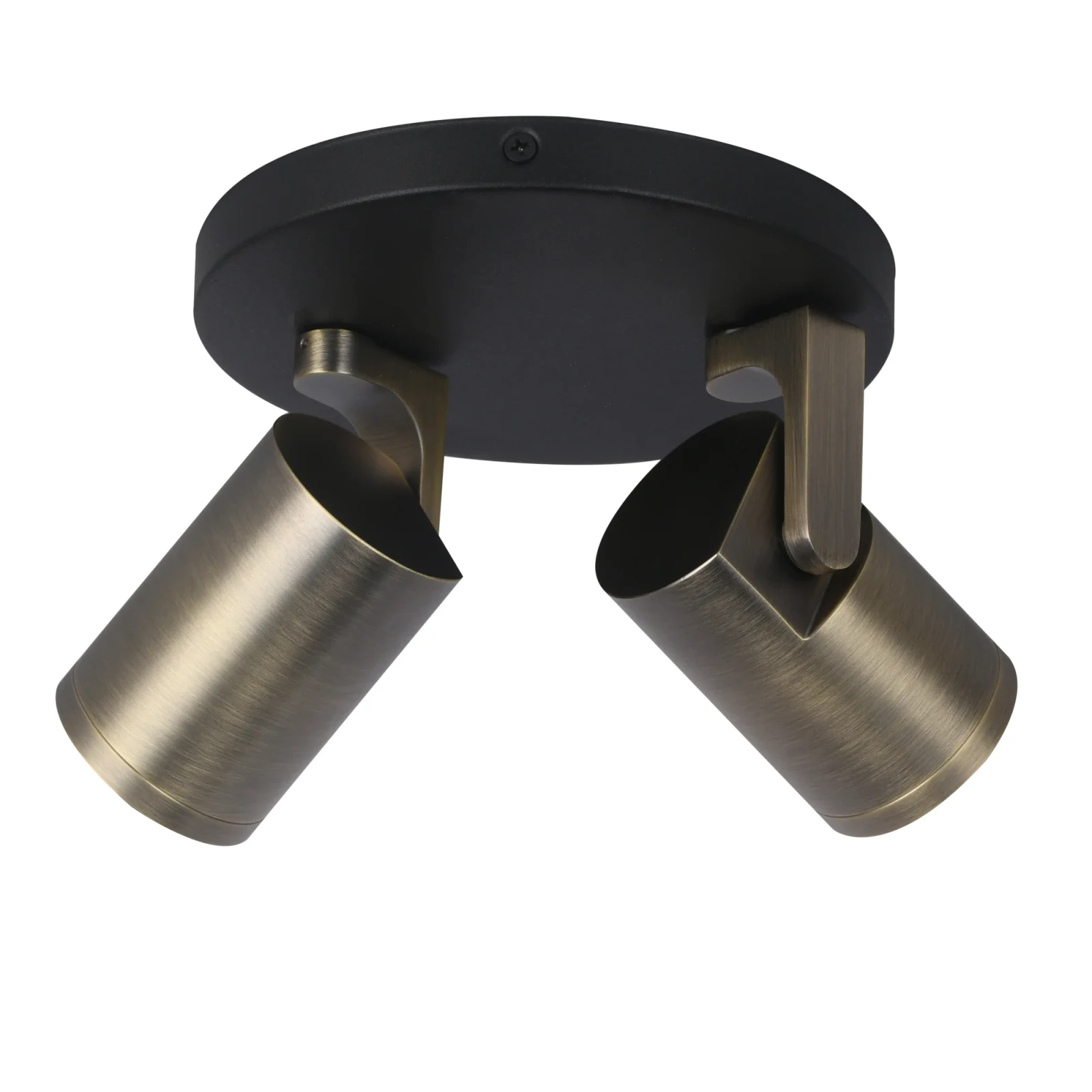 Plafondspot SOLO2, Rond, 2-Lichts, Kantelbaar, GU10, IP20, Antiek Brons
